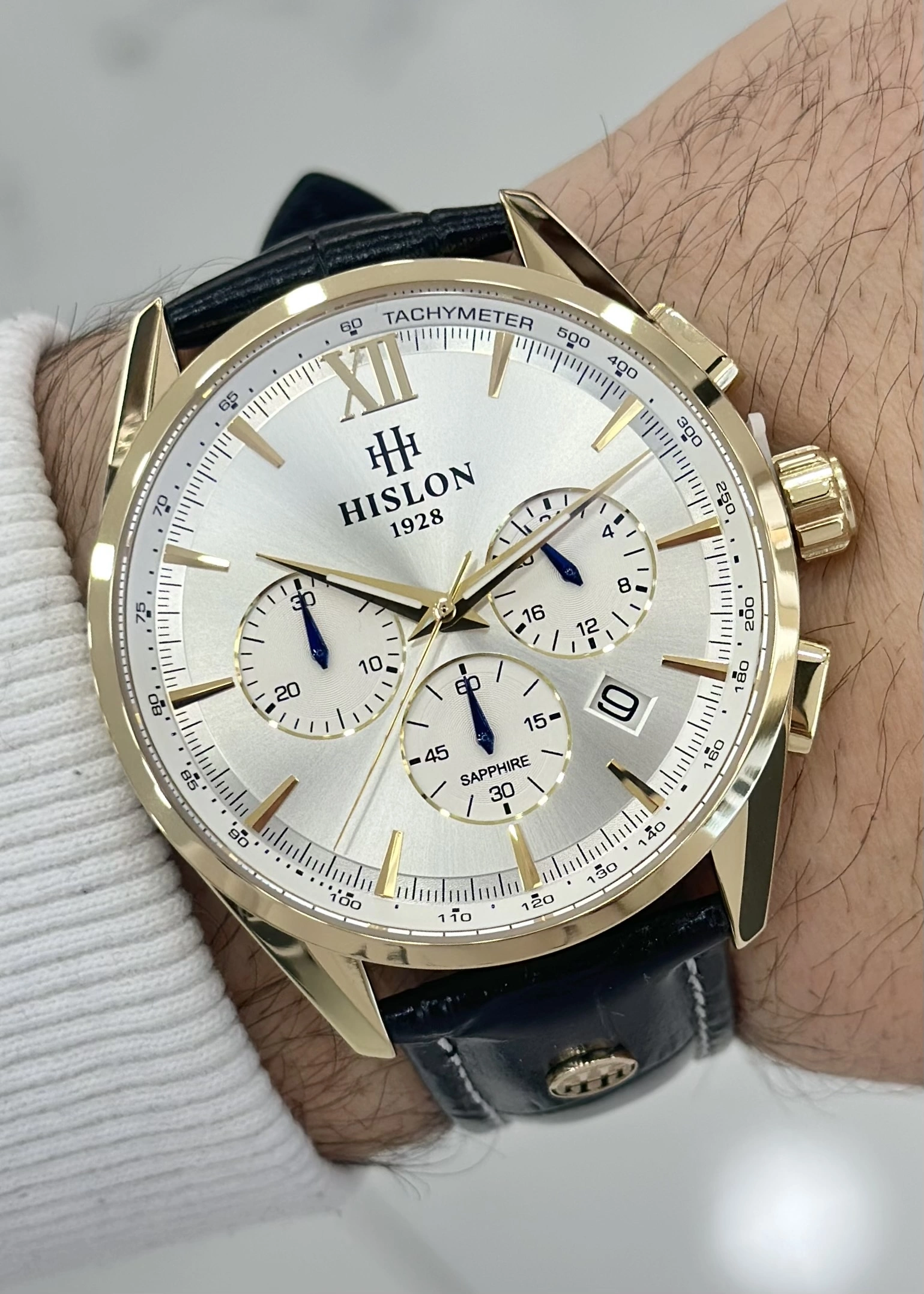 Hislon Orijinal Deri Kordon Su Geçirmez Erkek Kol Saati ILKMS206G-02BG