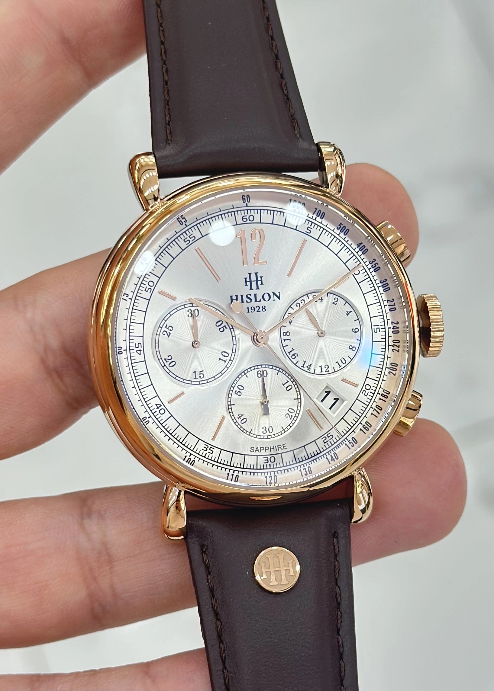 Hislon Orijinal Deri Kordon Su Geçirmez Erkek Kol Saati ILKMS100R-02KR