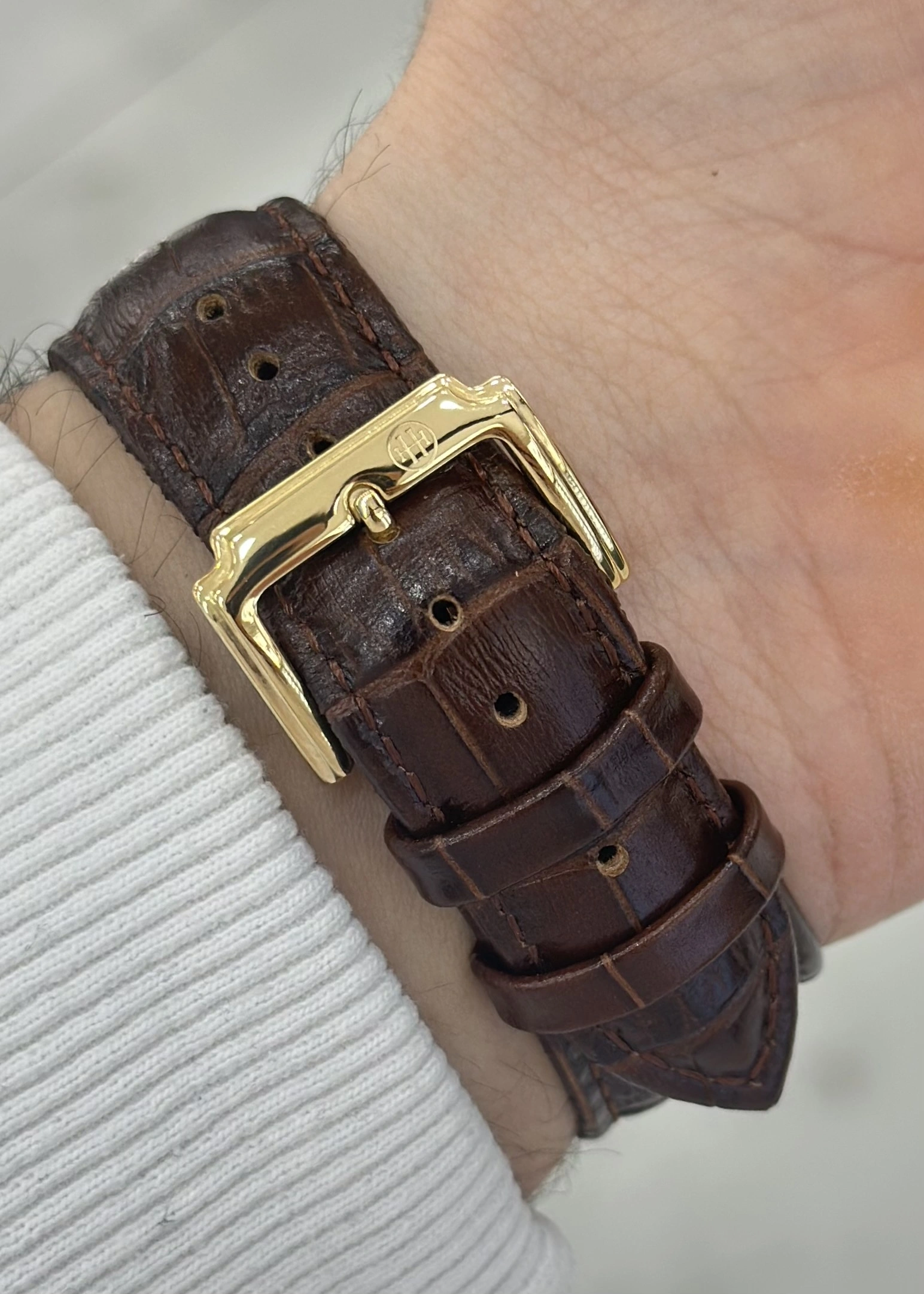 Hislon Orijinal Deri Kordon Su Geçirmez Erkek Kol Saati ILKDT204G-02KG