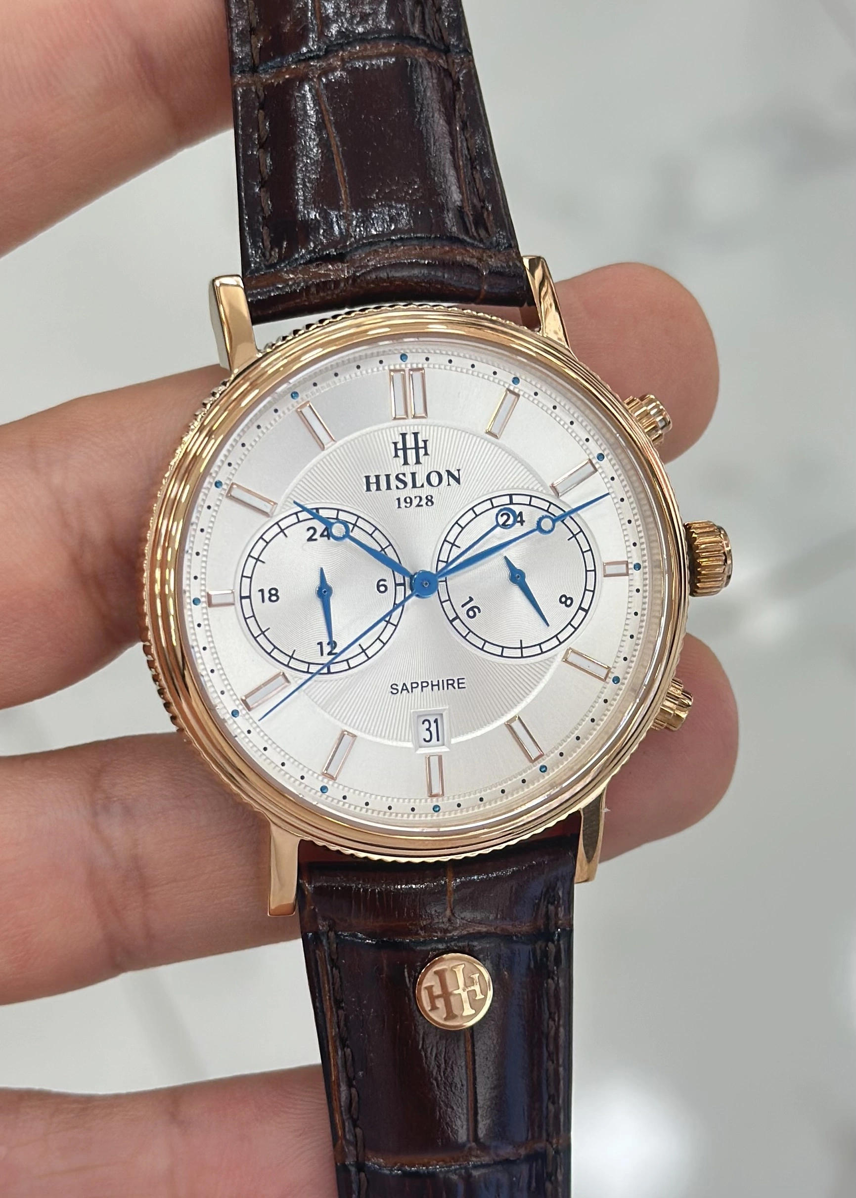 Hislon Orijinal Deri Kordon Su Geçirmez Erkek Kol Saati ILKDT121R-02KR