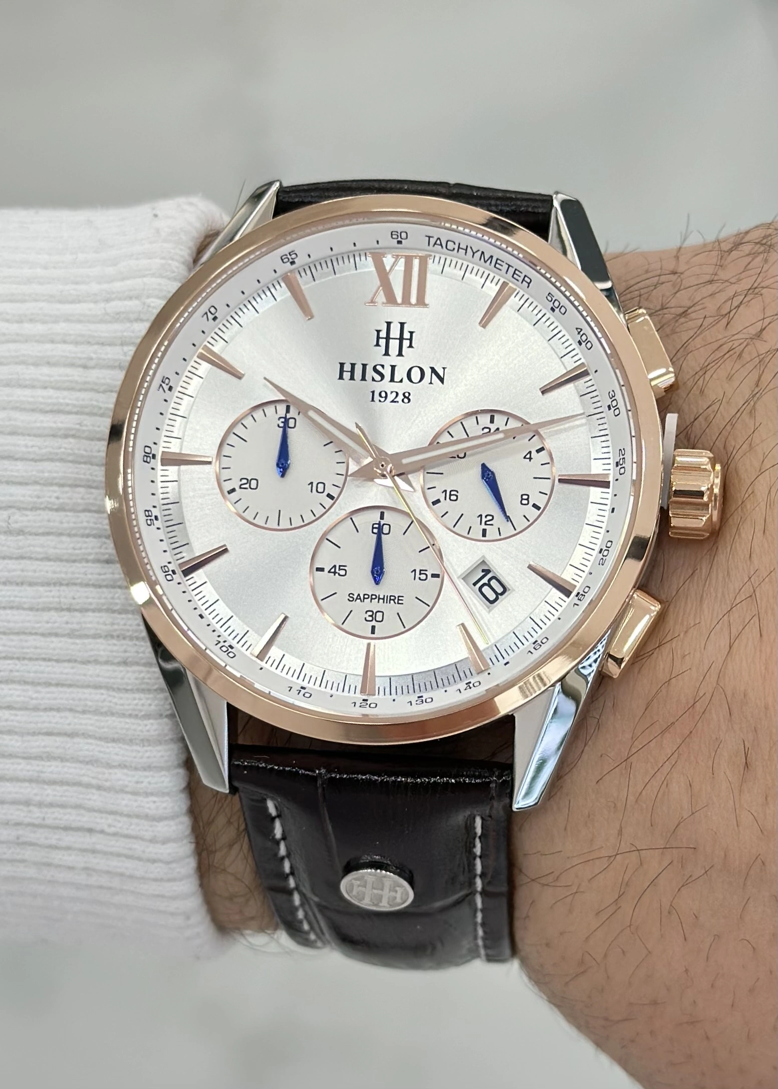 Hislon Orijinal Deri Kordon Su Geçirmez Erkek Kol Saati ILKMS206T-02KR