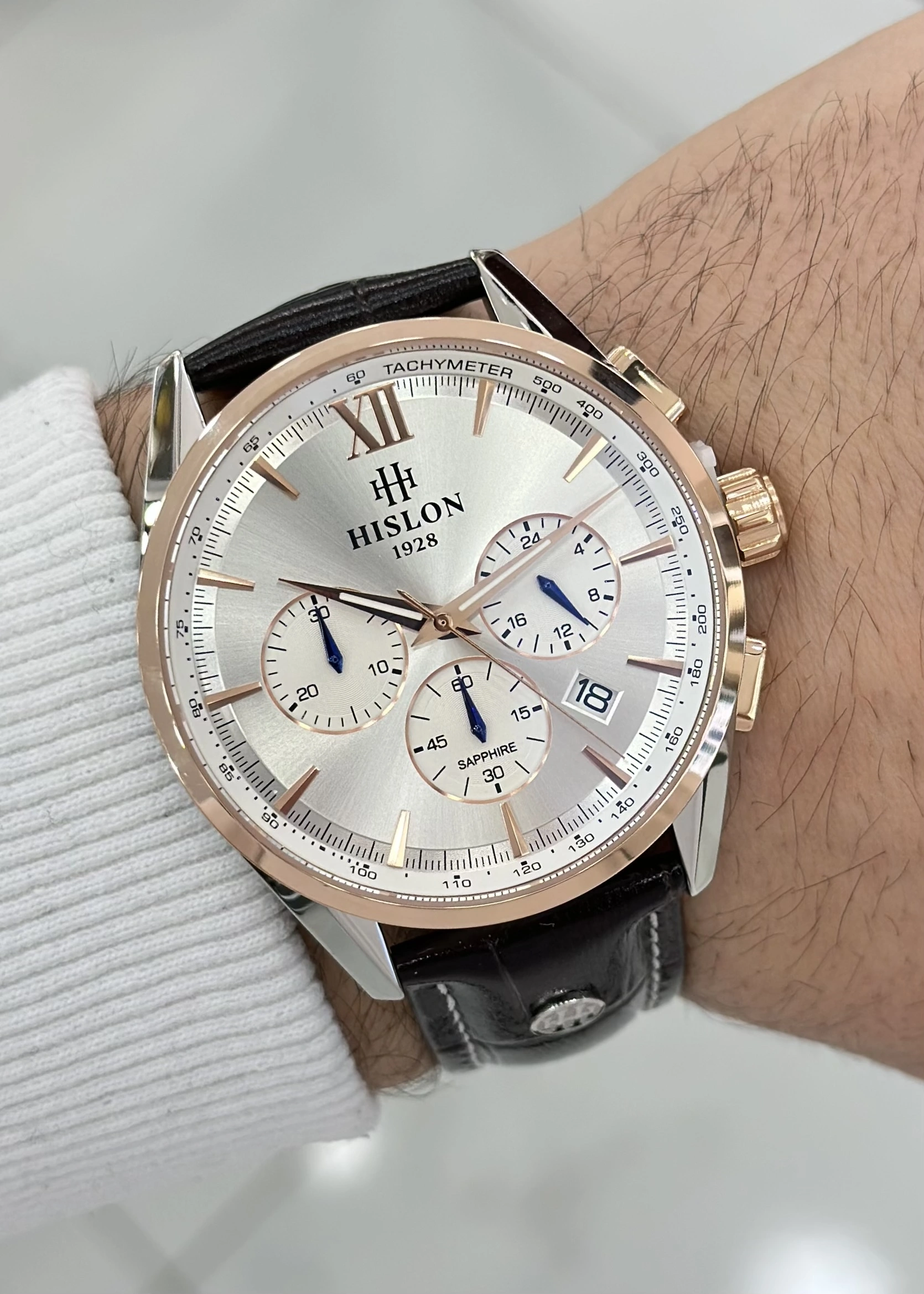 Hislon Orijinal Deri Kordon Su Geçirmez Erkek Kol Saati ILKMS206T-02KR