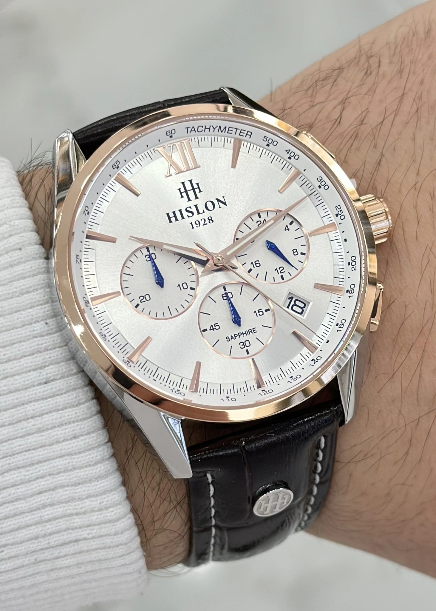 Hislon Orijinal Deri Kordon Su Geçirmez Erkek Kol Saati ILKMS206T-02KR