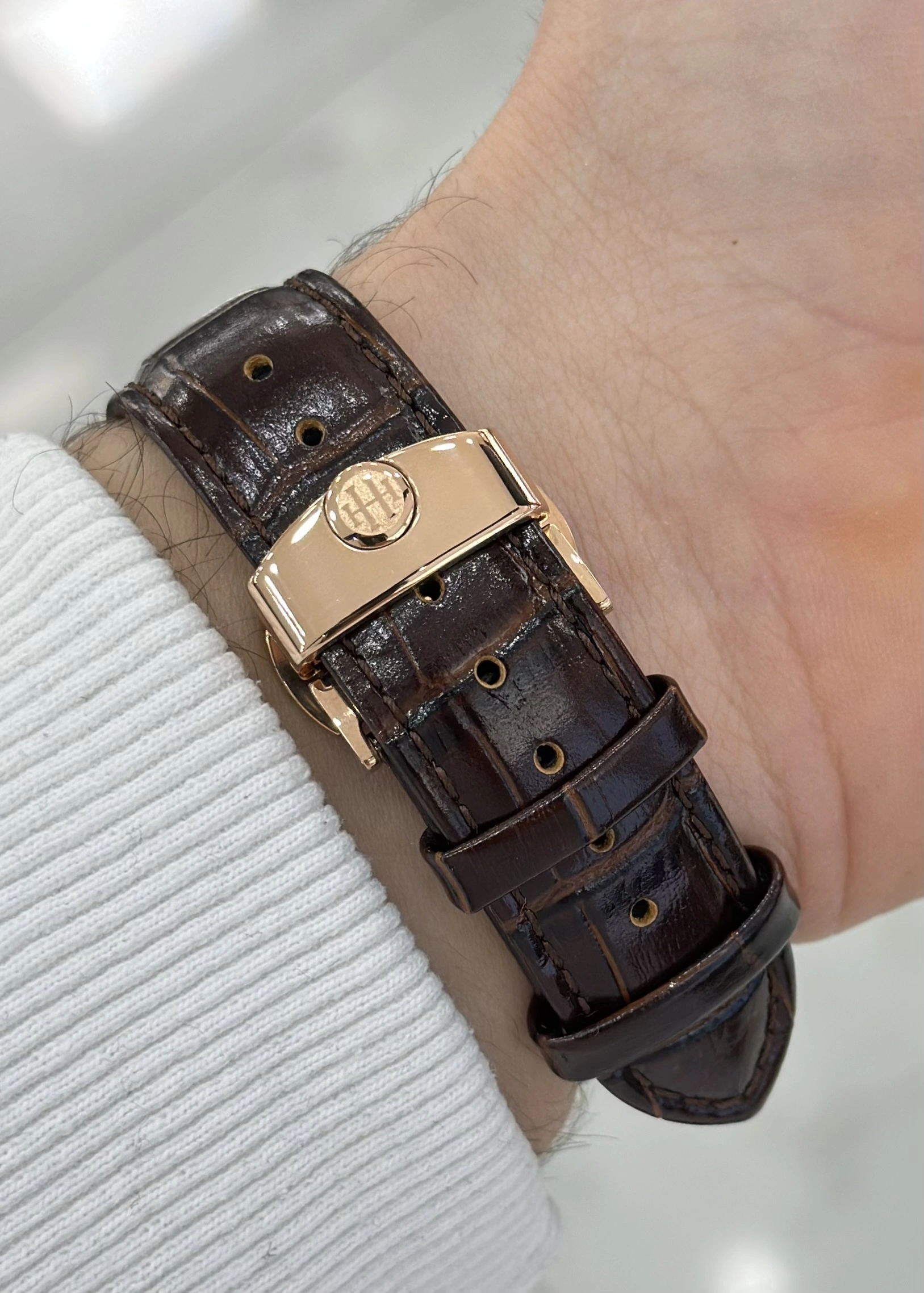 Hislon Orijinal Deri Kordon Su Geçirmez Erkek Kol Saati ILKTM112R-02KR