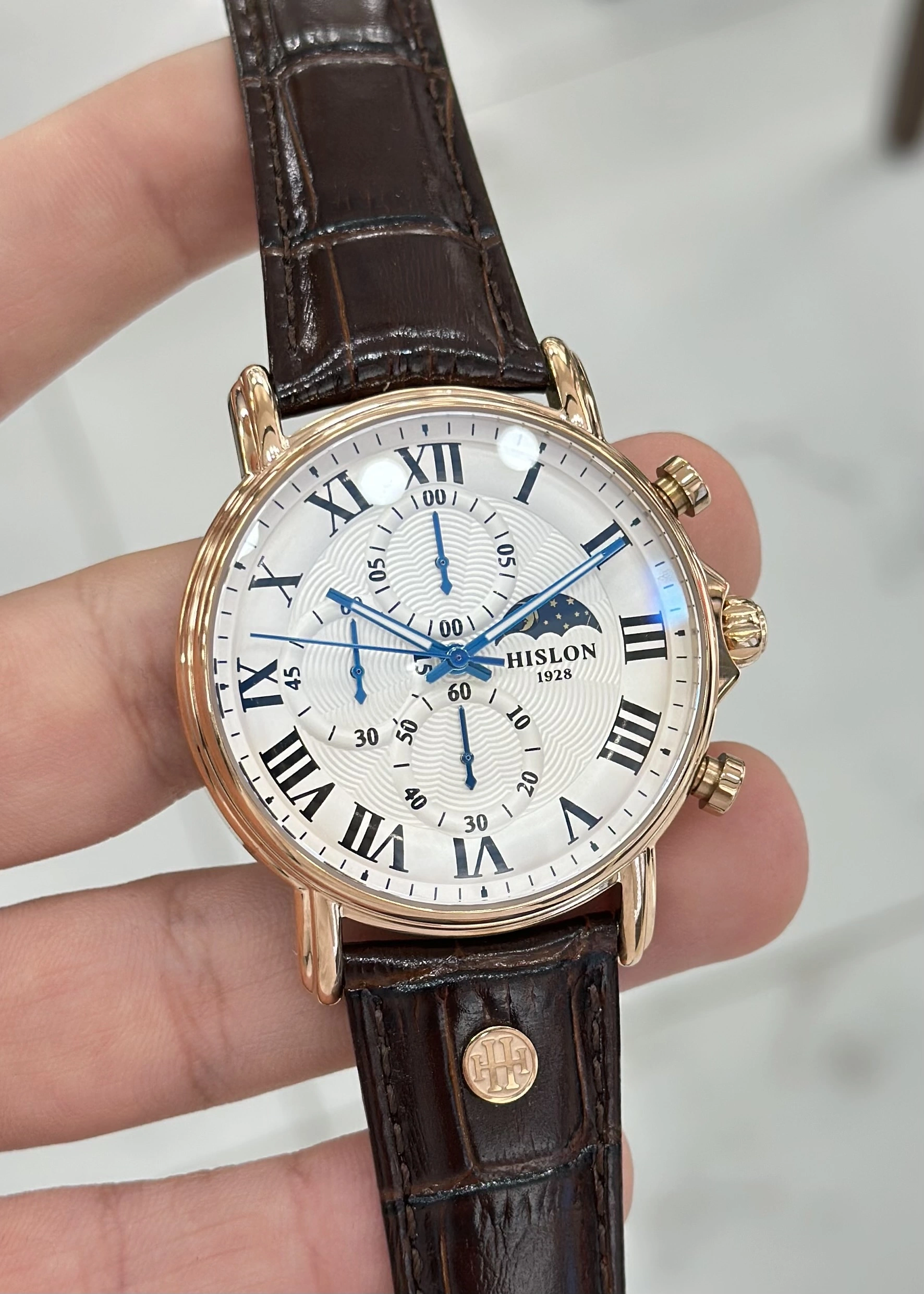 Hislon Orijinal Deri Kordon Su Geçirmez Erkek Kol Saati ILKTM112R-02KR