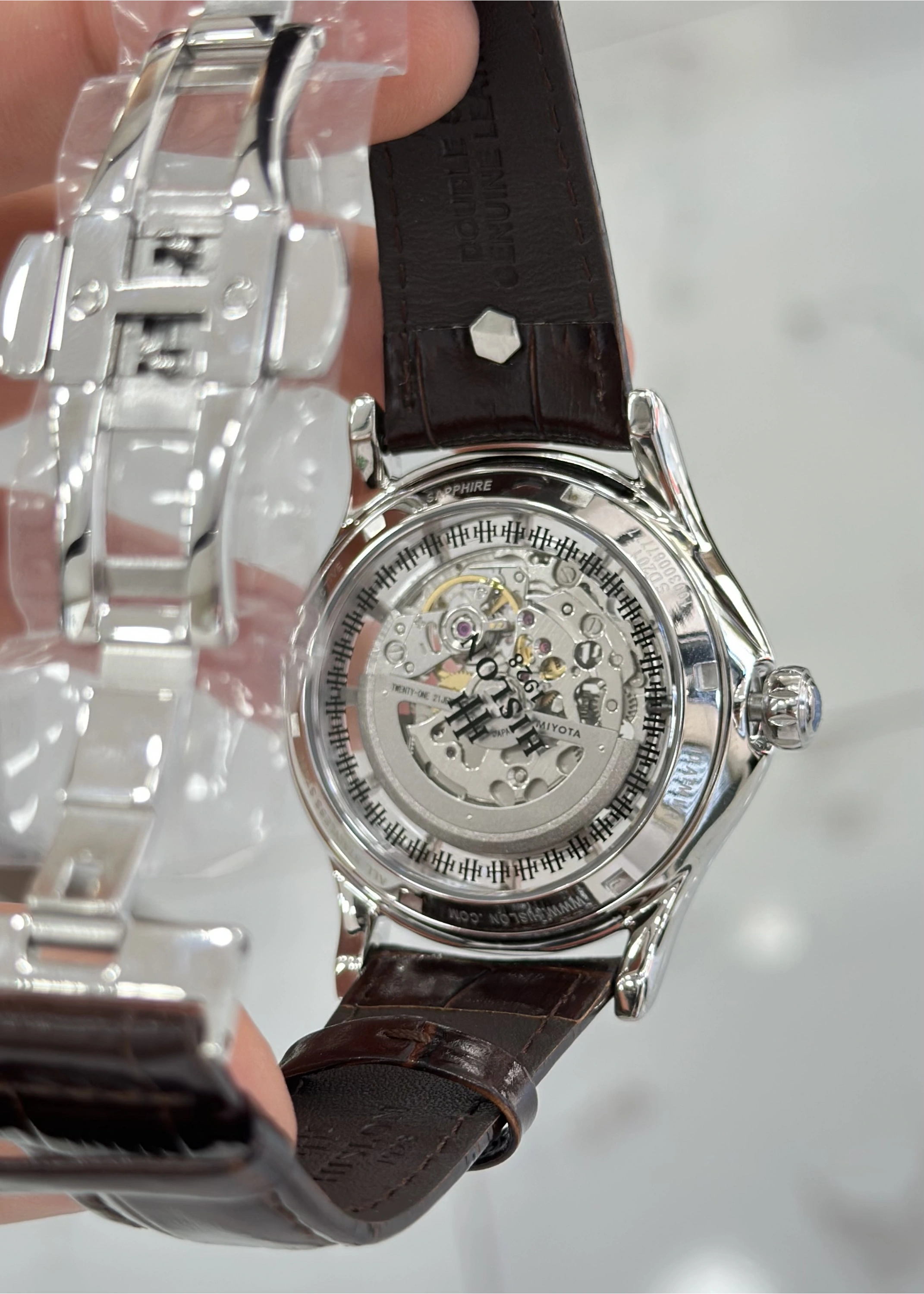 Hislon Orijinal Deri Kordon Su Geçirmez Otomatik Erkek Kol Saati ILKSD201T-16KR