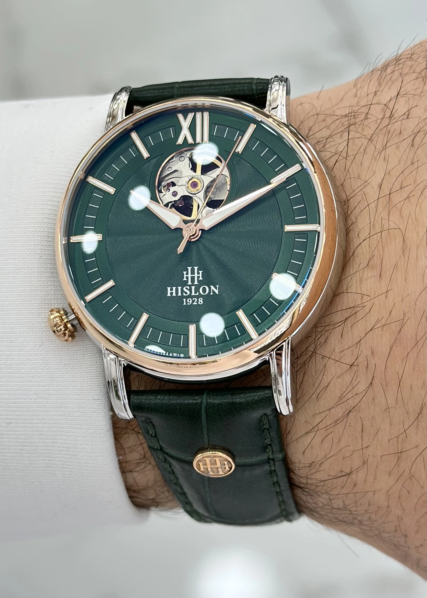 Hislon Orijinal Deri Kordon Su Geçirmez Otomatik Erkek Kol Saati ILKSD140T-15YR