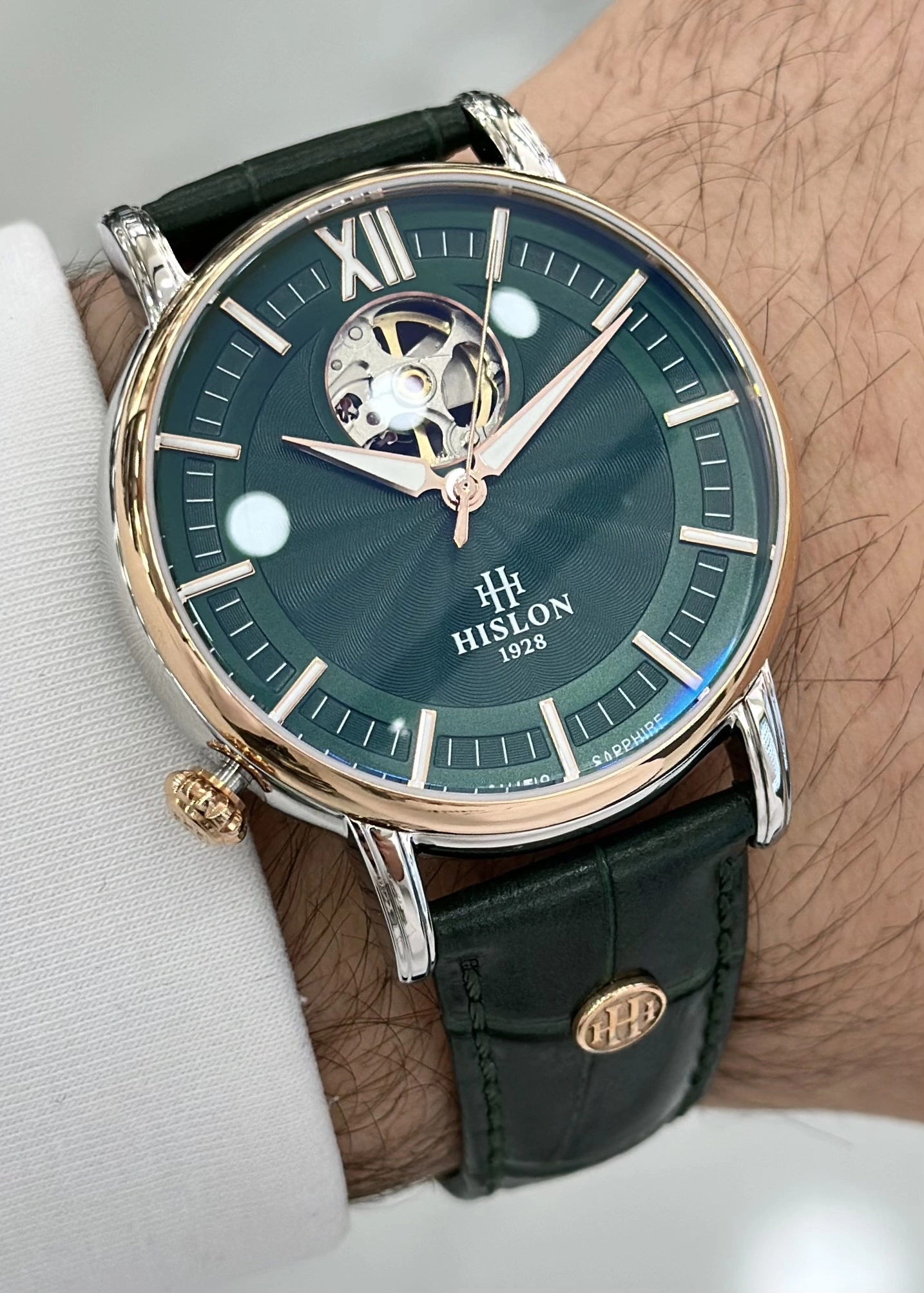 Hislon Orijinal Deri Kordon Su Geçirmez Otomatik Erkek Kol Saati ILKSD140T-15YR