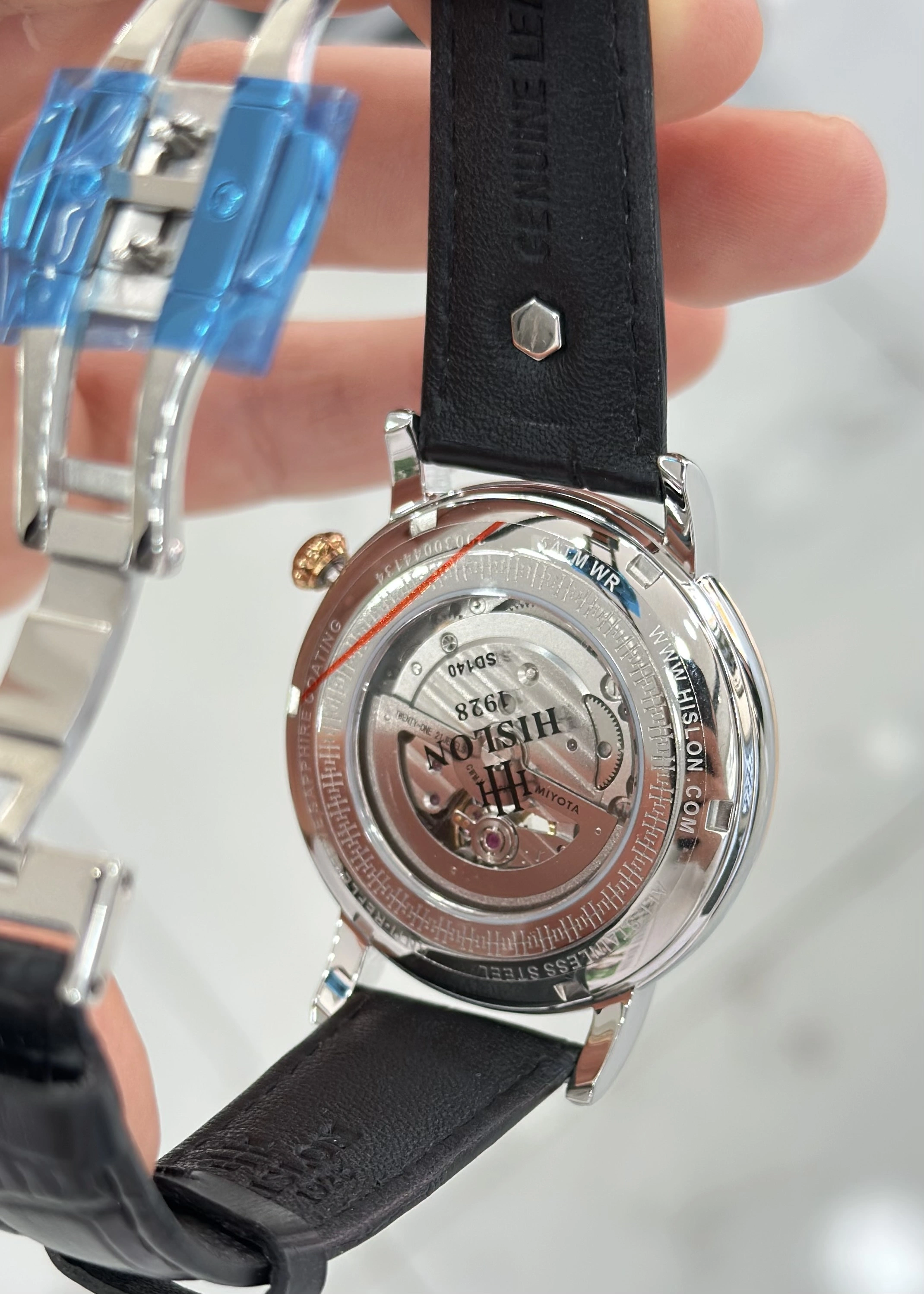 Hislon Orijinal Deri Kordon Su Geçirmez Otomatik Erkek Kol Saati ILKSD140T-04BR