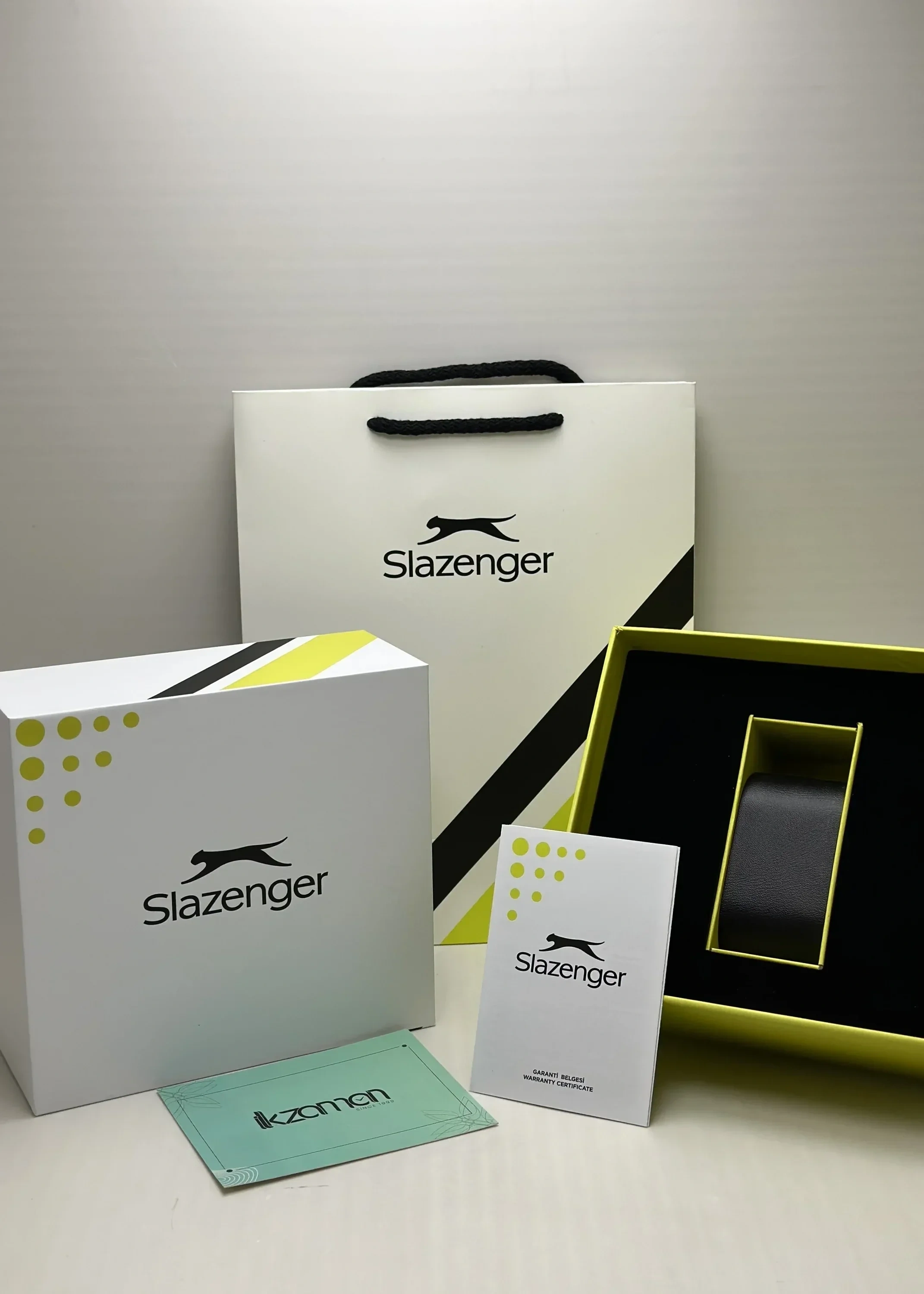 Slazenger Orijinal Beyaz Katran 10ATM Su Geçirmezlik Fonksiyonlu Çelik Kordon Erkek Kol Saati ILK.2602.1