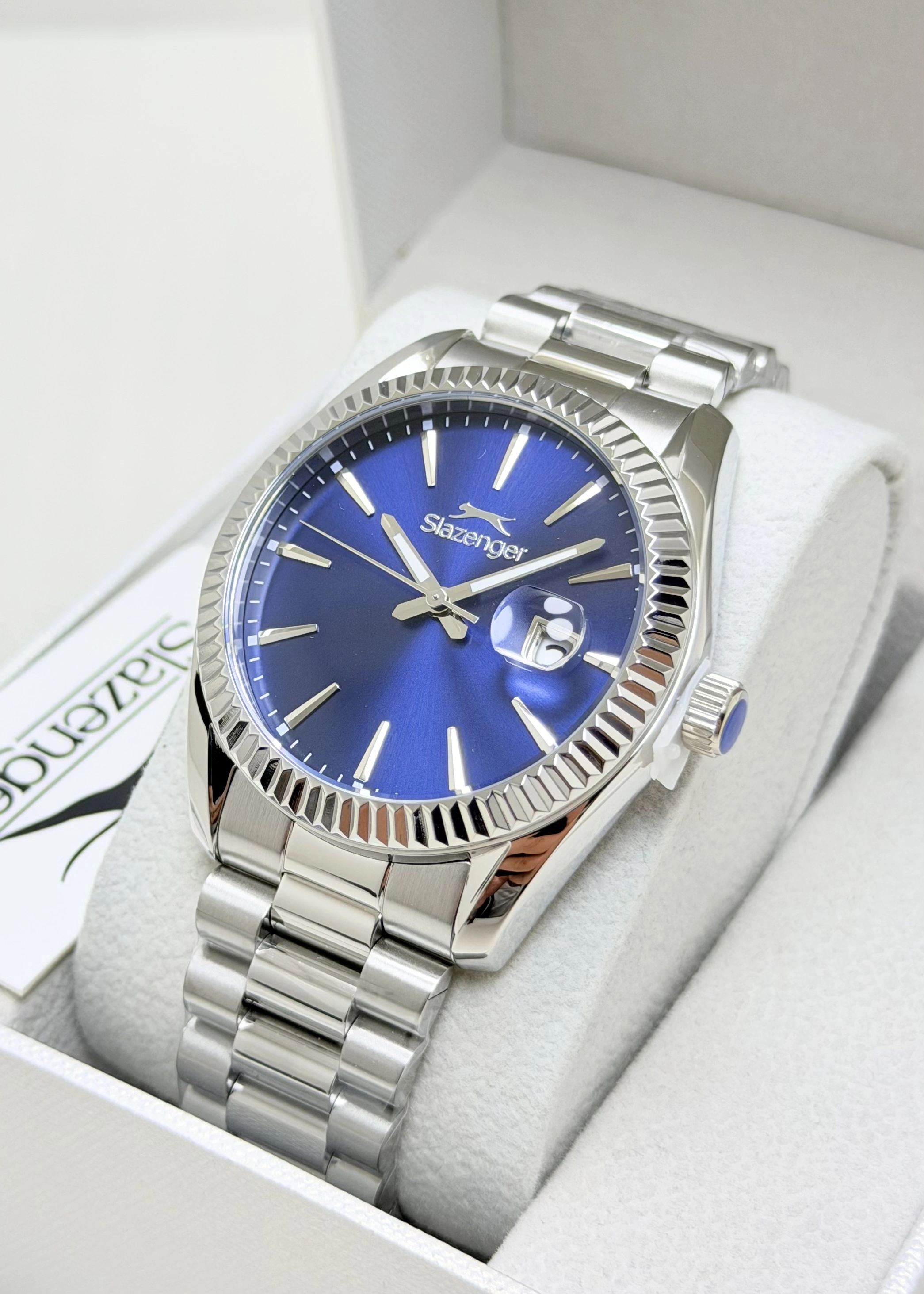 Slazenger Orijinal 2 Yıl Garantili 10ATM Su Geçirmezlik Çelik Kordon Erkek Kol Saati