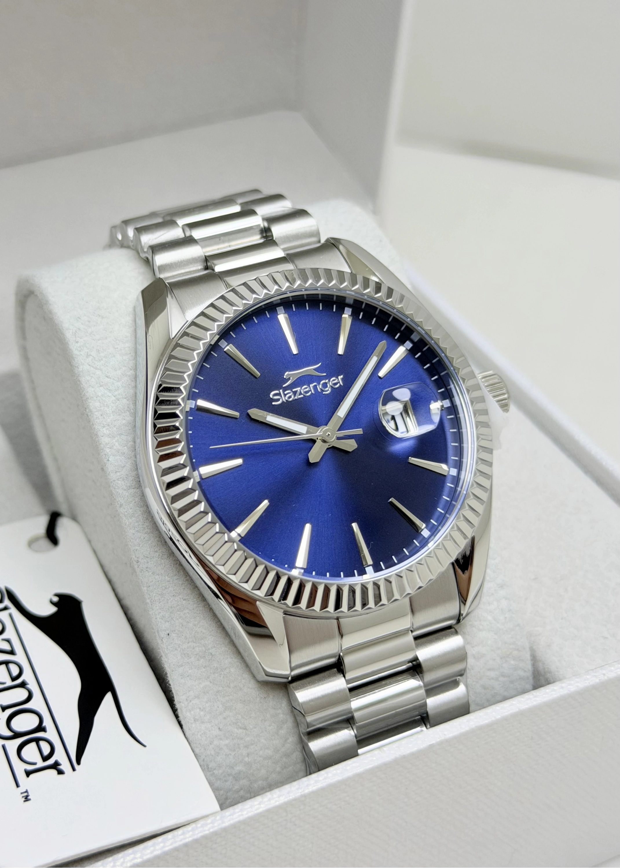 Slazenger Orijinal 2 Yıl Garantili 10ATM Su Geçirmezlik Çelik Kordon Erkek Kol Saati