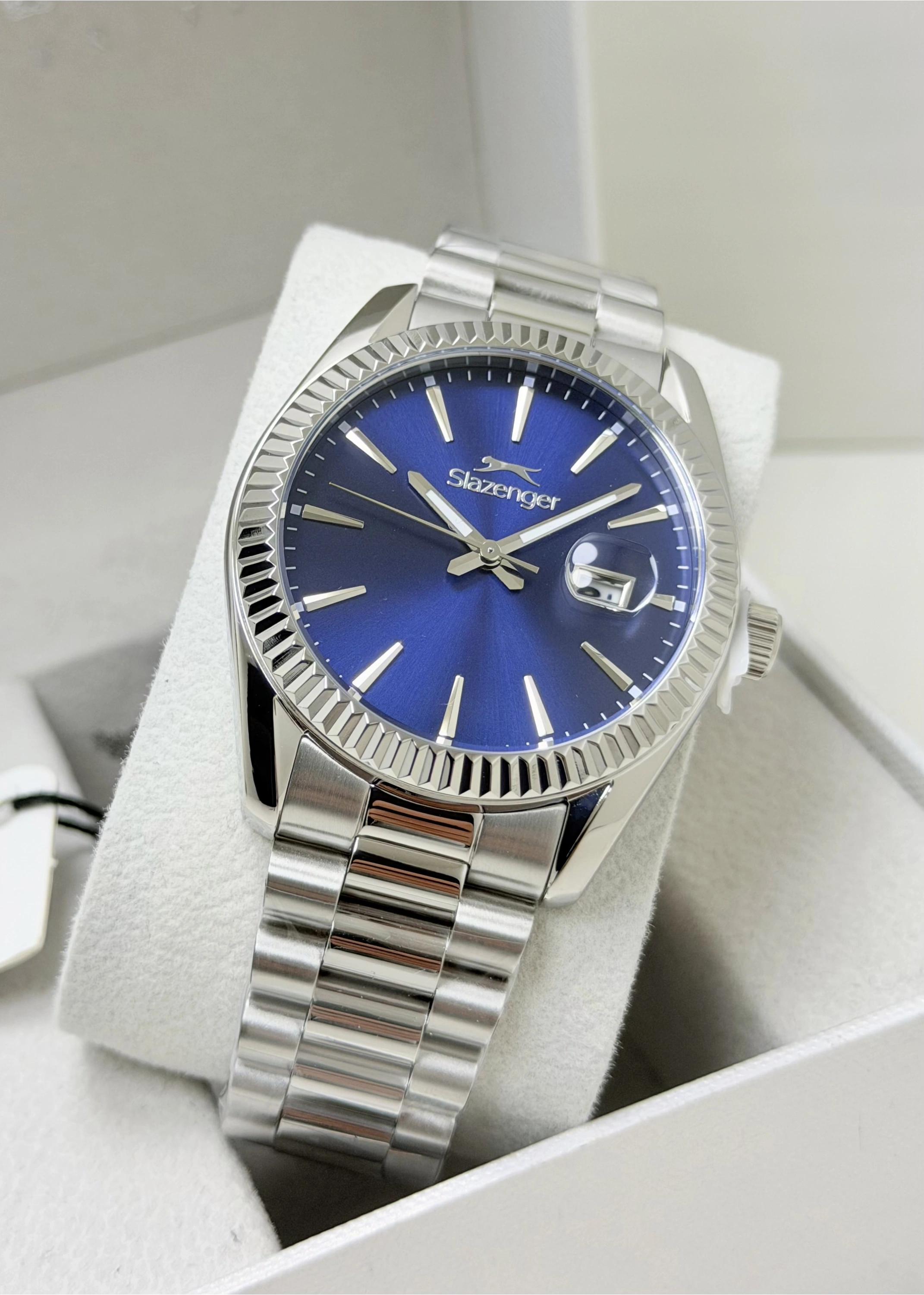 Slazenger Orijinal 2 Yıl Garantili 10ATM Su Geçirmezlik Çelik Kordon Erkek Kol Saati