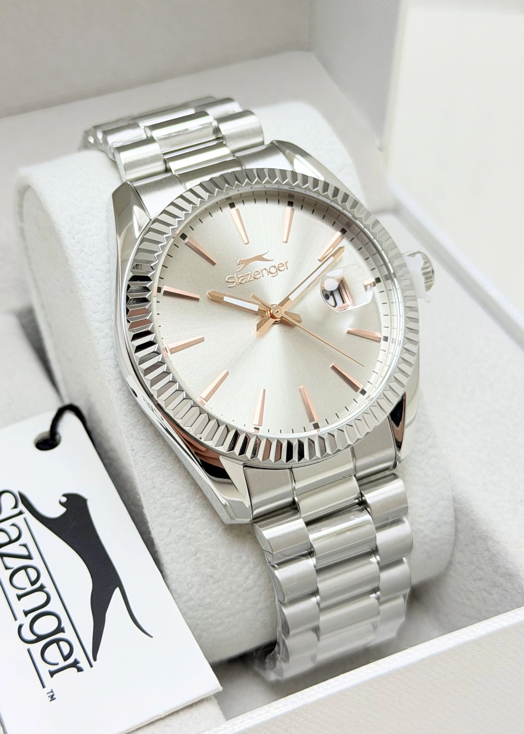 Slazenger Orijinal 2 Yıl Garantili 10ATM Su Geçirmezlik Hediye Erkek Kol Saati