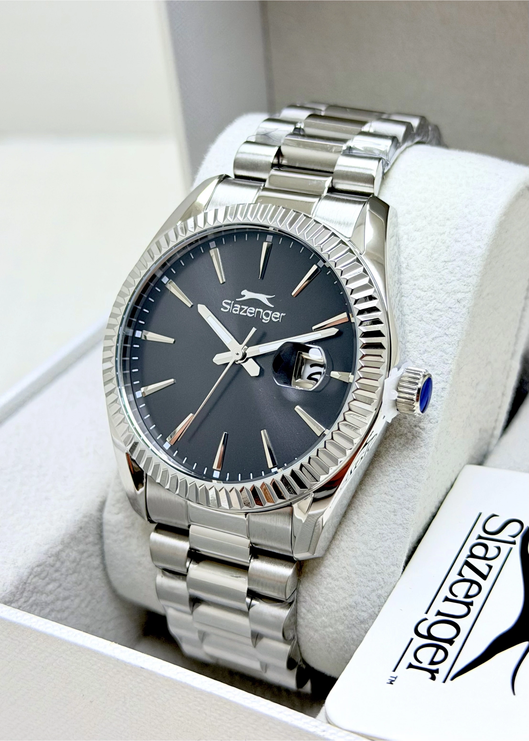 Slazenger Orijinal 2 Yıl Garantili 10ATM Su Geçirmezlik Çelik Kordon Erkek Kol Saati