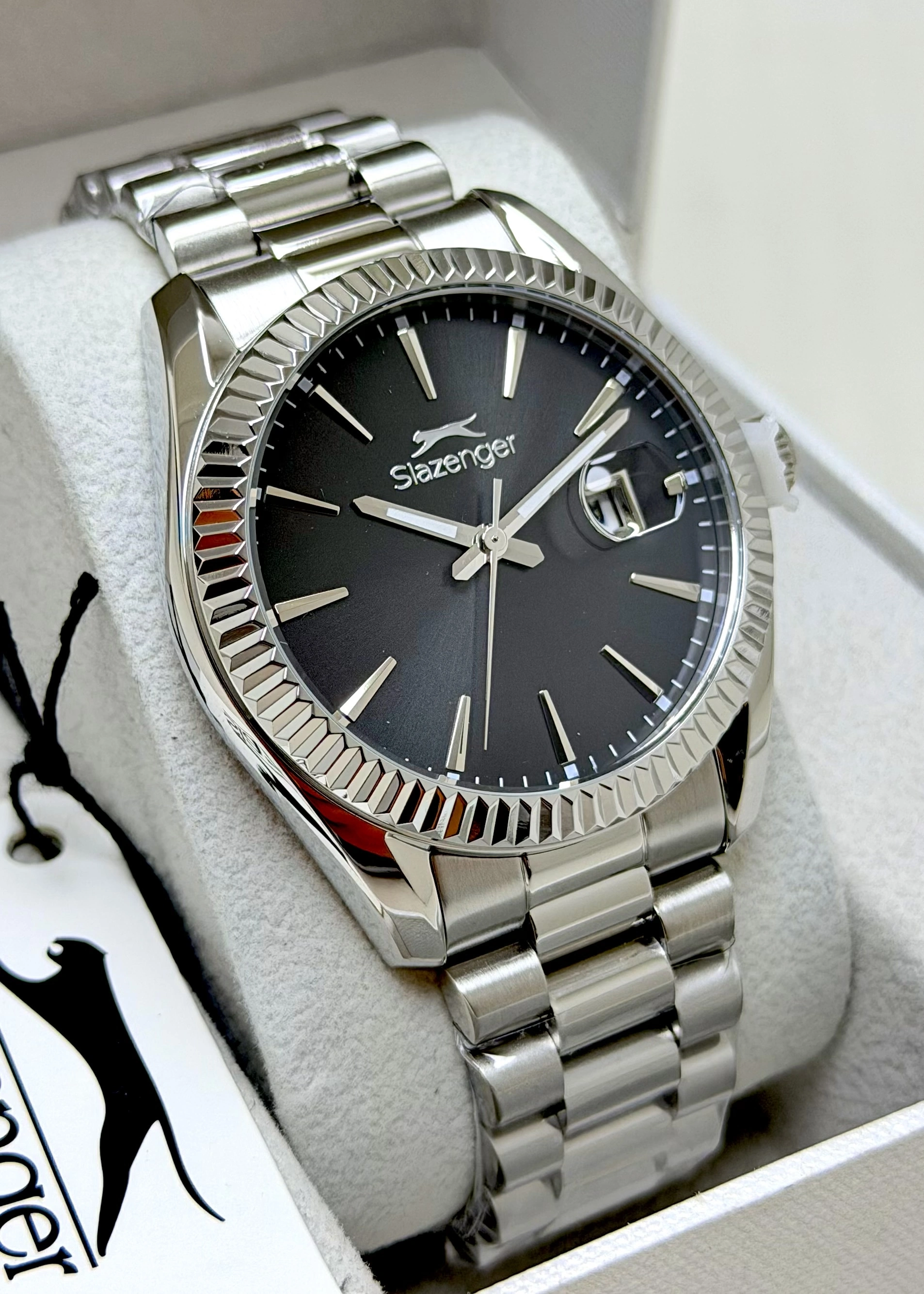 Slazenger Orijinal 2 Yıl Garantili 10ATM Su Geçirmezlik Çelik Kordon Erkek Kol Saati