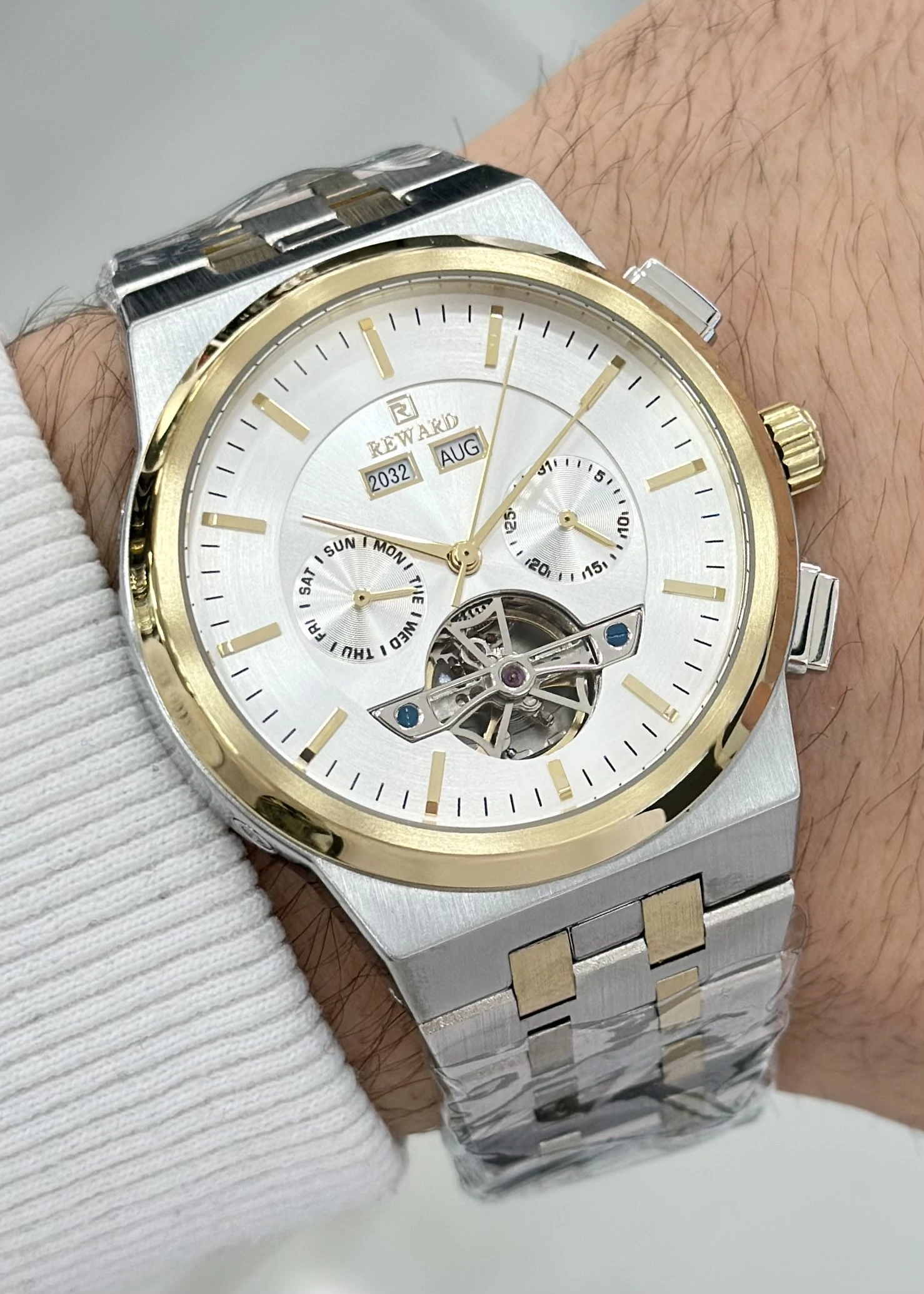 Reward Çelik Kordon Fonksiyonlu Su Geçirmez Orijinal 2 Yıl Garantili Erkek Kol Saati ILK.95