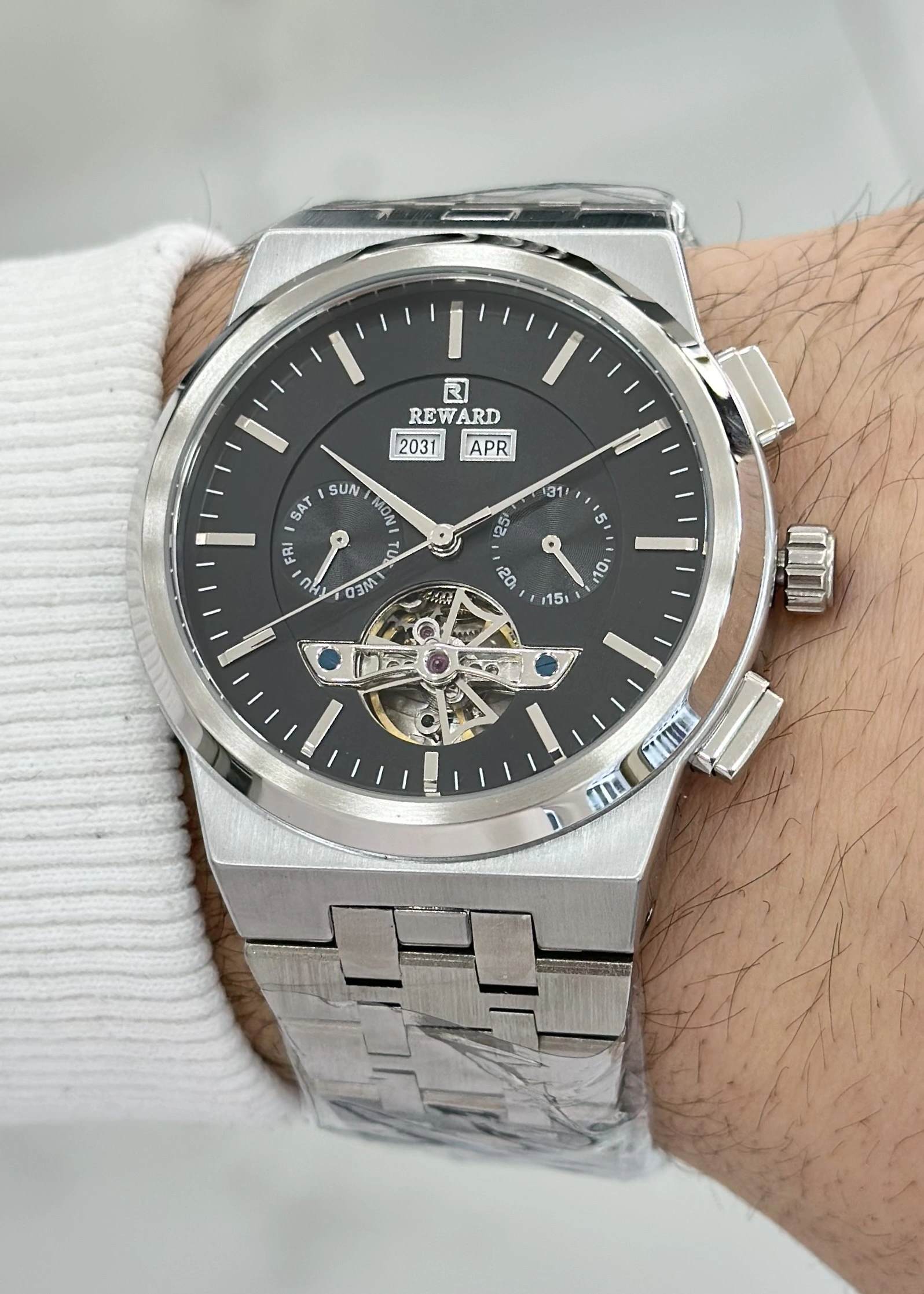 Reward Çelik Kordon Fonksiyonlu Su Geçirmez Orijinal 2 Yıl Garantili Erkek Kol Saati ILK.92