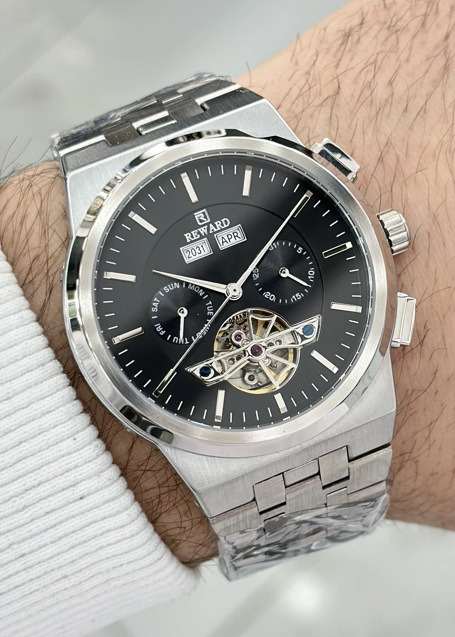 Reward Çelik Kordon Fonksiyonlu Su Geçirmez Orijinal 2 Yıl Garantili Erkek Kol Saati ILK.92