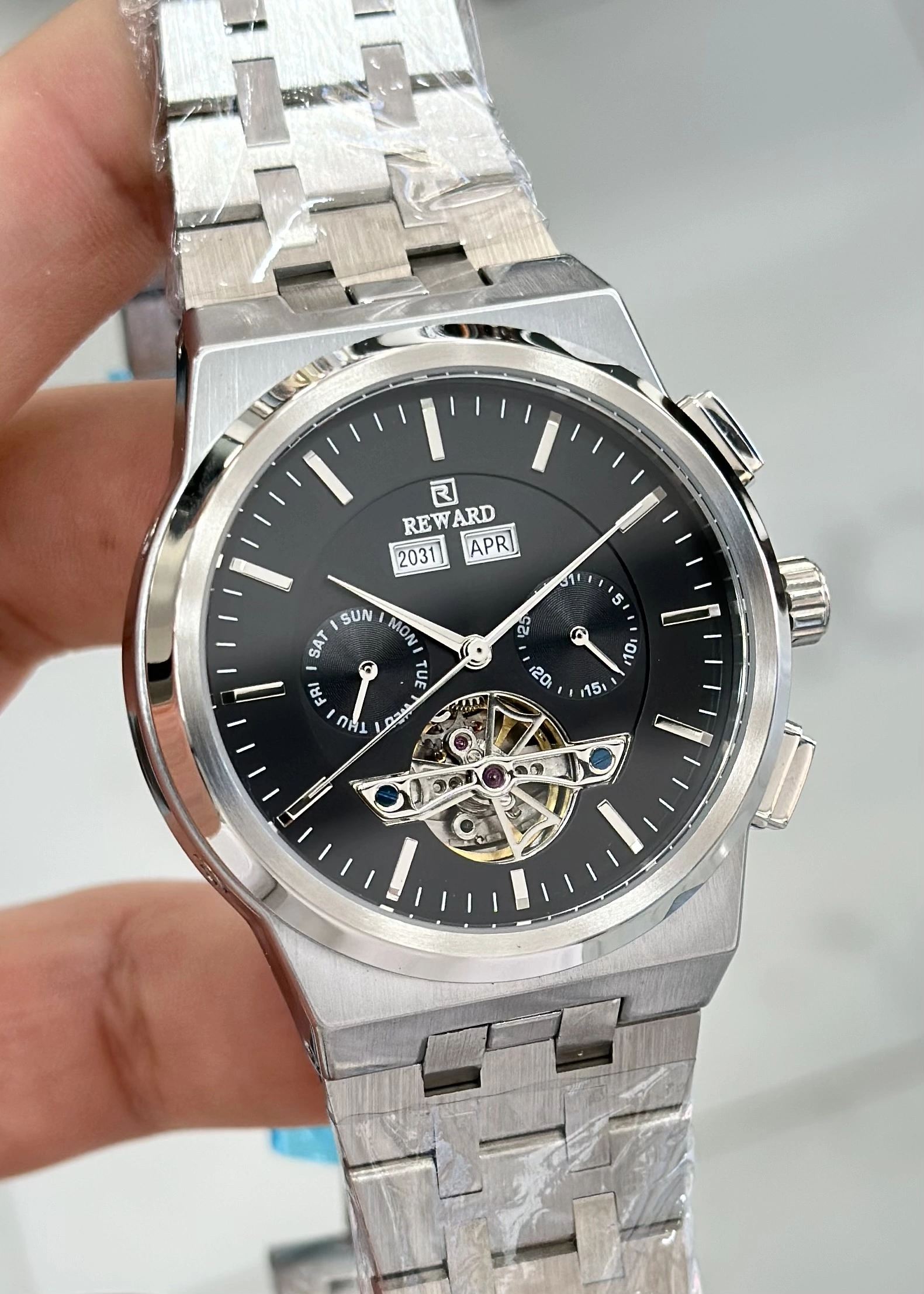 Reward Çelik Kordon Fonksiyonlu Su Geçirmez Orijinal 2 Yıl Garantili Erkek Kol Saati ILK.92