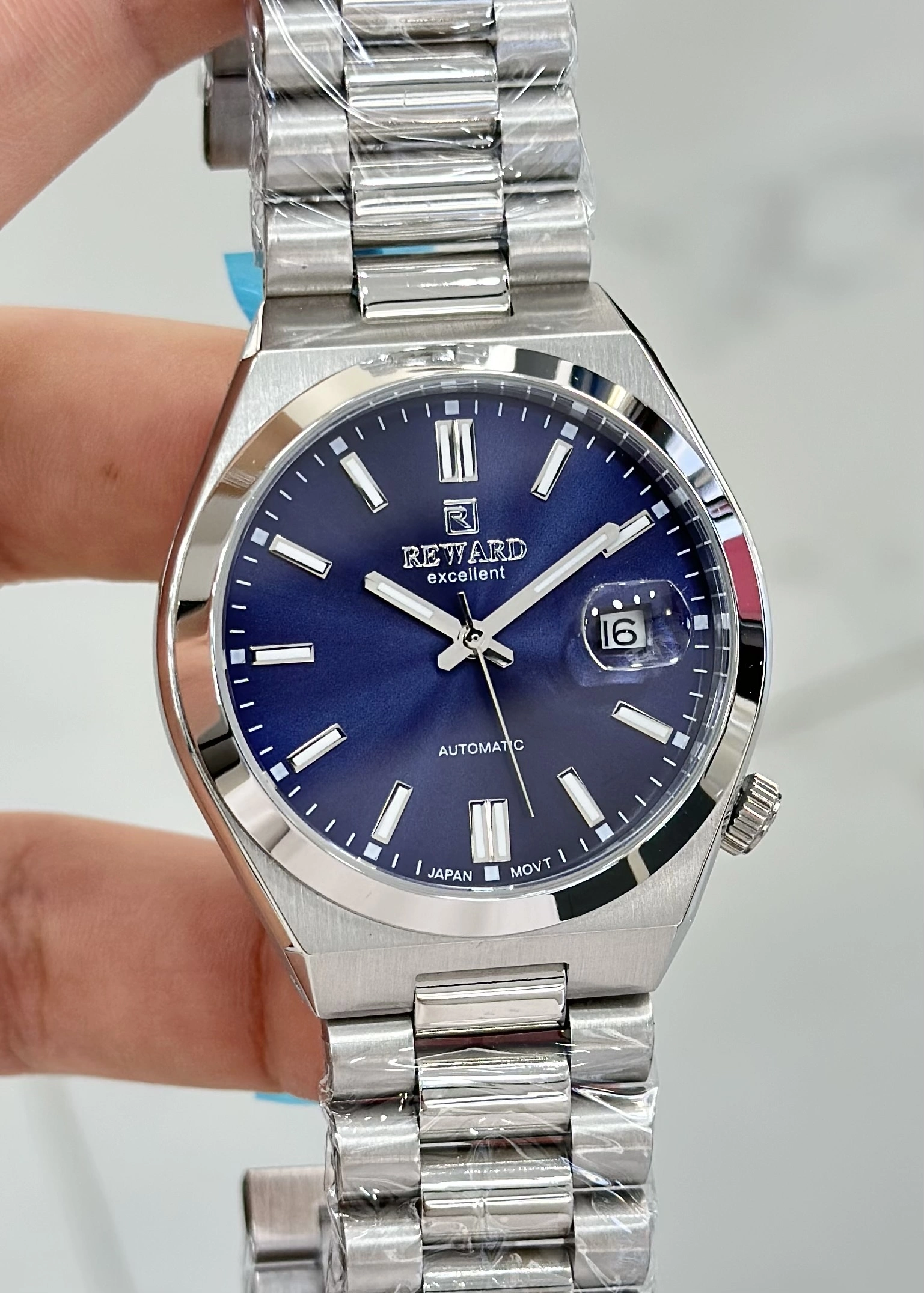 Reward Orijinal 2 Yıl Garantili Lacivert Katran Çelik Kordon Otomatik Erkek Kol Saati ILK.23.SS