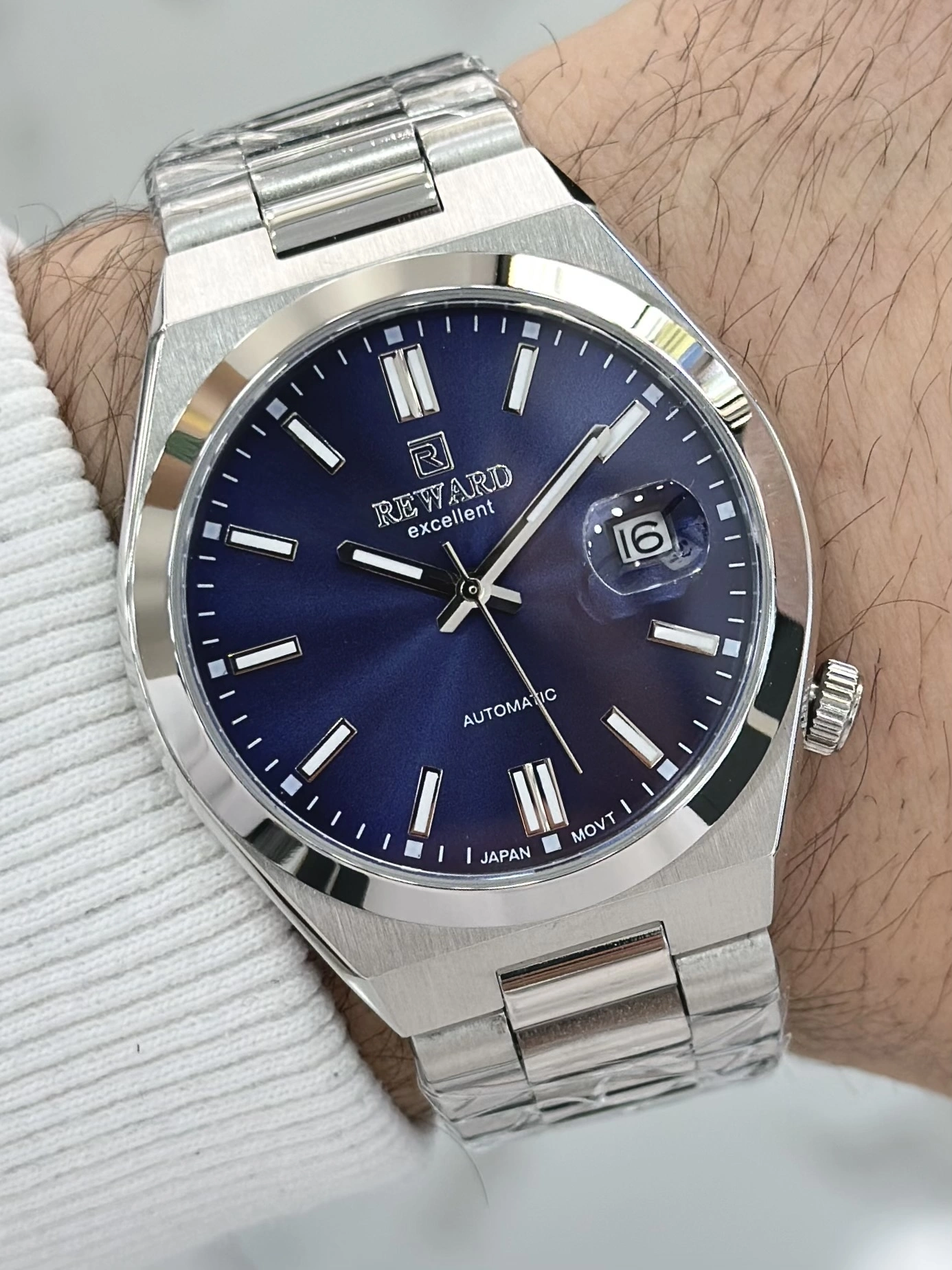 Reward Orijinal 2 Yıl Garantili Lacivert Katran Çelik Kordon Otomatik Erkek Kol Saati ILK.23.SS