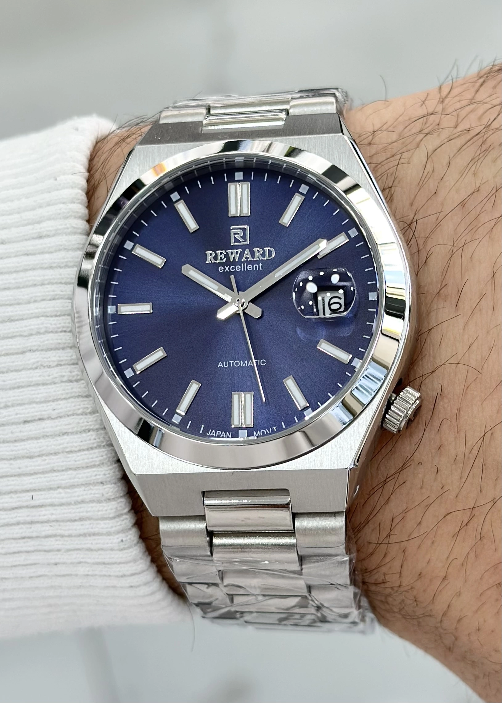 Reward Orijinal 2 Yıl Garantili Lacivert Katran Çelik Kordon Otomatik Erkek Kol Saati ILK.23.SS
