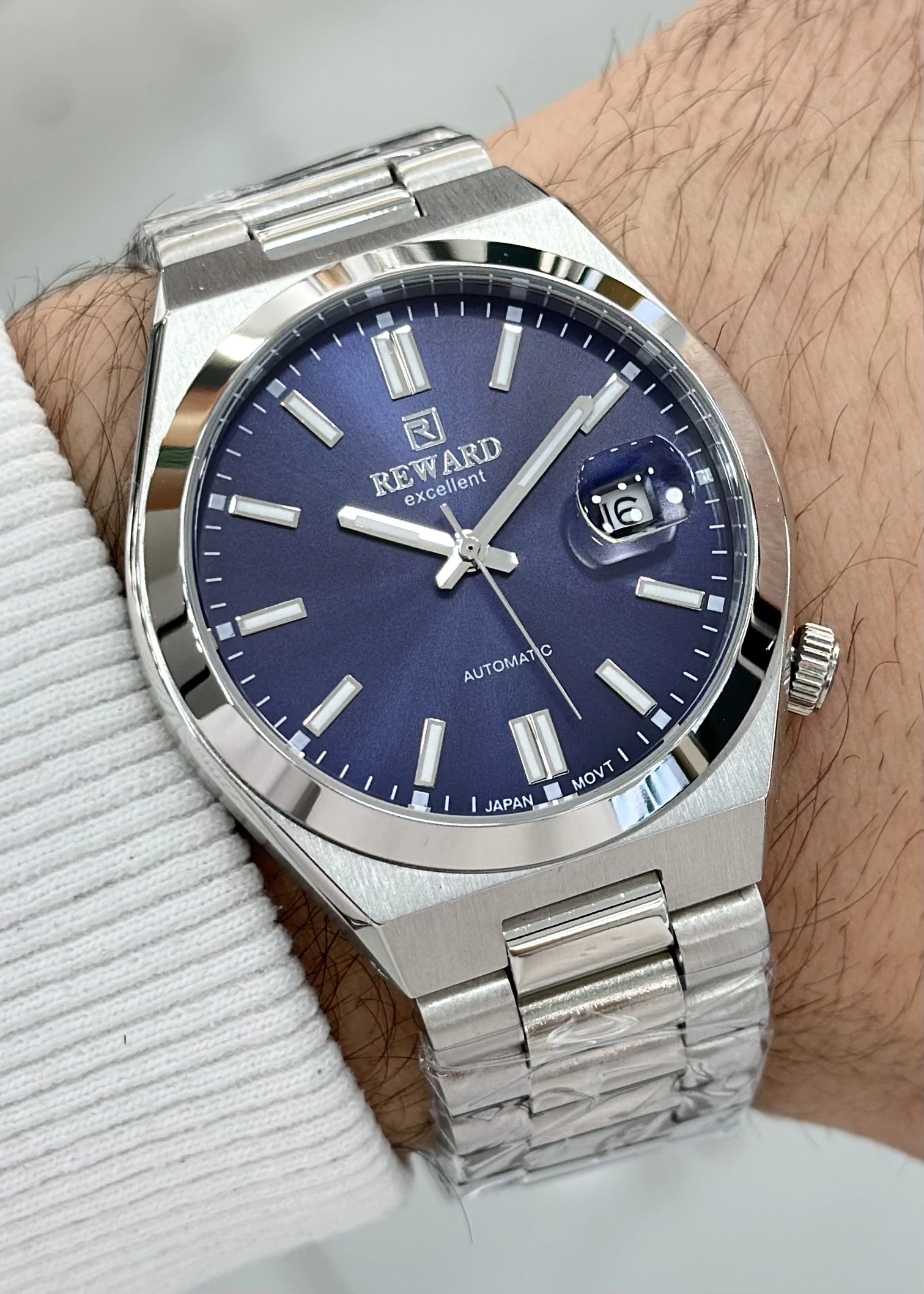 Reward Orijinal 2 Yıl Garantili Lacivert Katran Çelik Kordon Otomatik Erkek Kol Saati ILK.23.SS