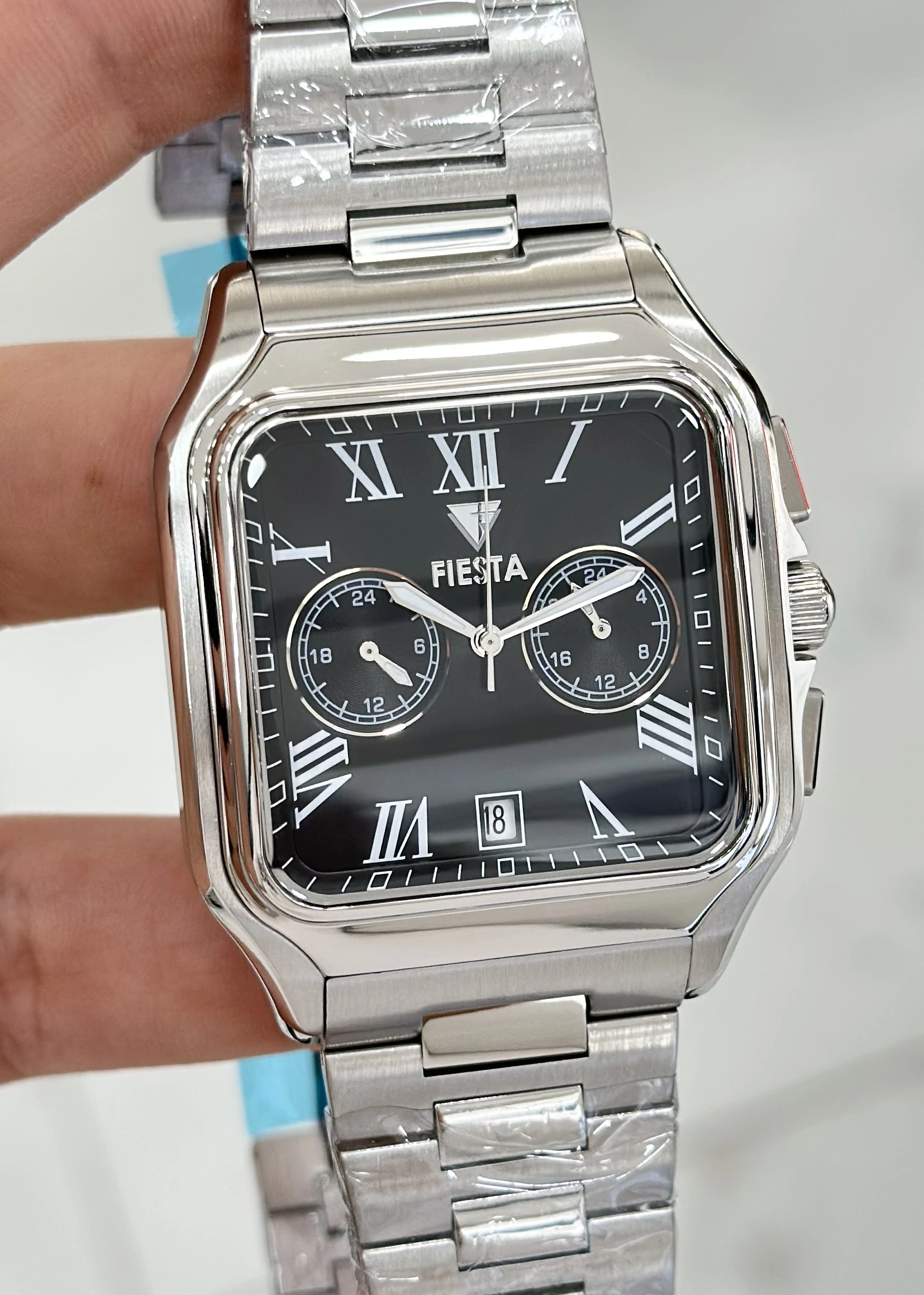 DAMAT SAATİ FİESTA ÇELİK ERKEK KOL SAATİ KARE KASA SU GEÇİRMEZ