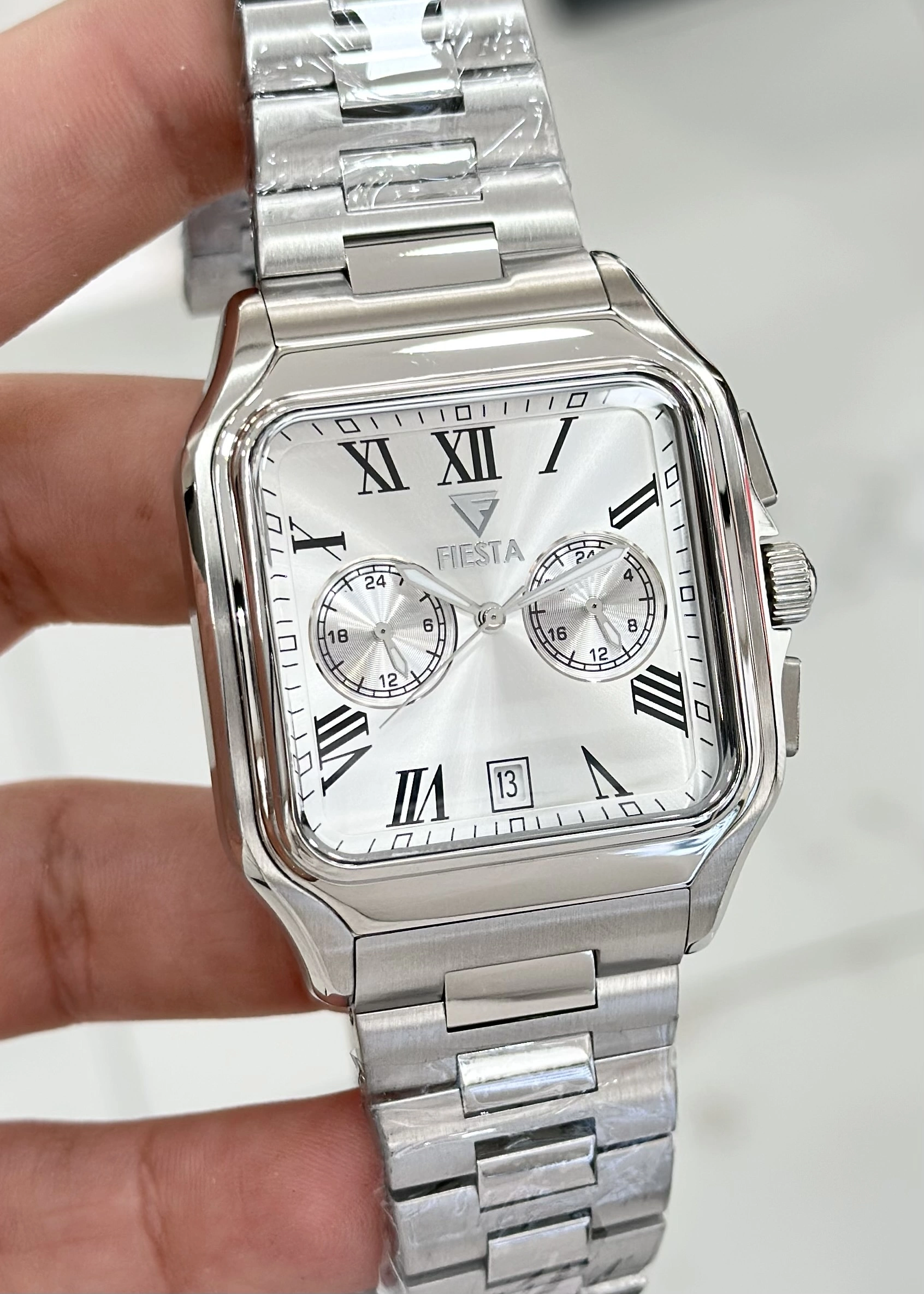 DAMAT SAATİ FİESTA ÇELİK ERKEK KOL SAATİ KARE KASA SU GEÇİRMEZ