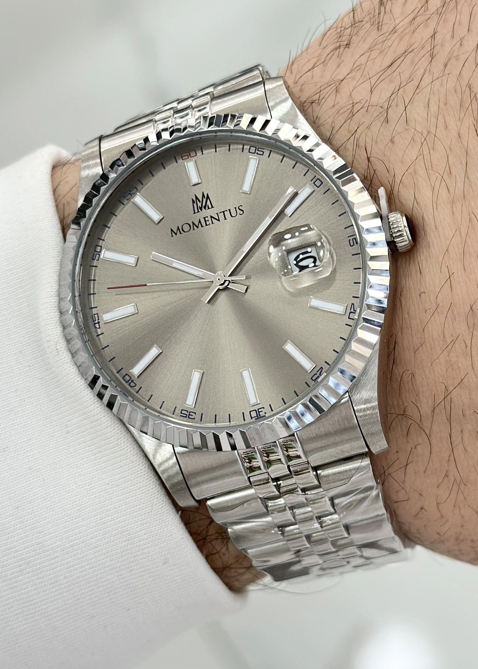 Momentus Orijinal 2 Yıl Garantili Su Geçirmez Çelik Kordon Erkek Kol Saati ILKCM131S-03SS