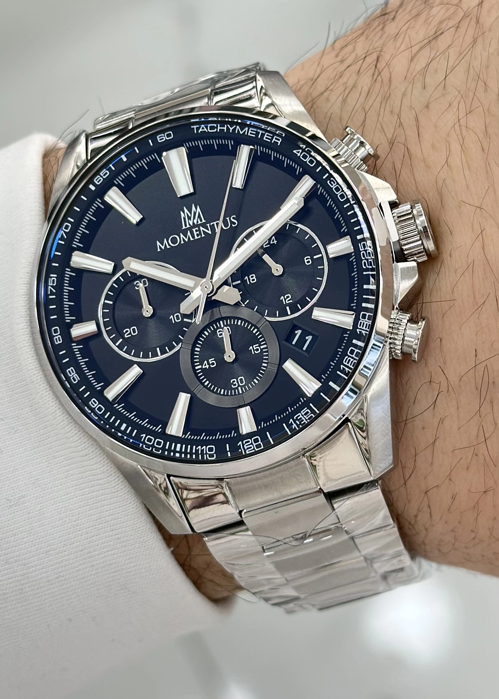 Momentus Orijinal Siyah Kadran Su Geçirmez Damat Saati Erkek Kol Saati ILKSC370S-04SS