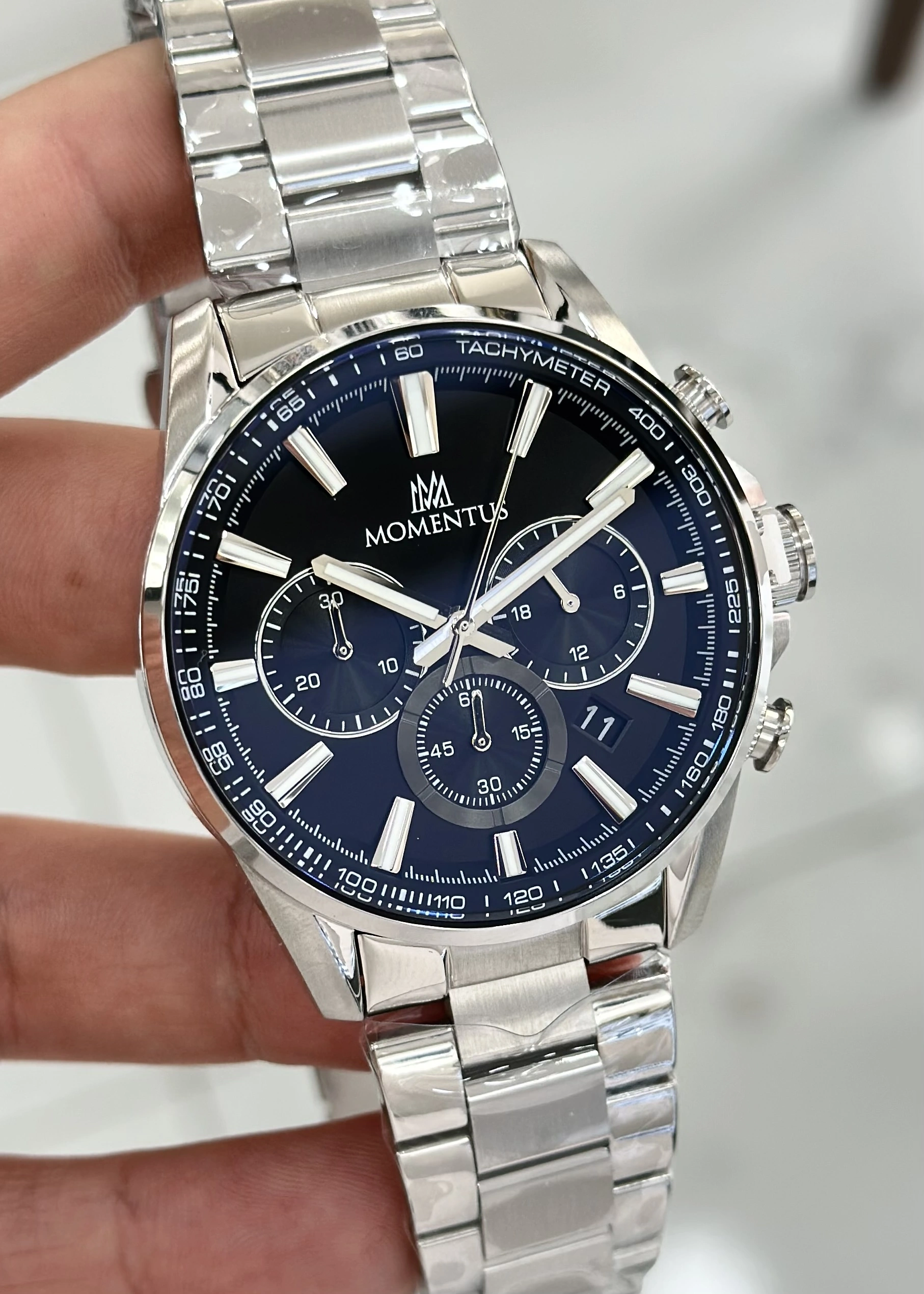 Momentus Orijinal Siyah Kadran Su Geçirmez Damat Saati Erkek Kol Saati ILKSC370S-04SS