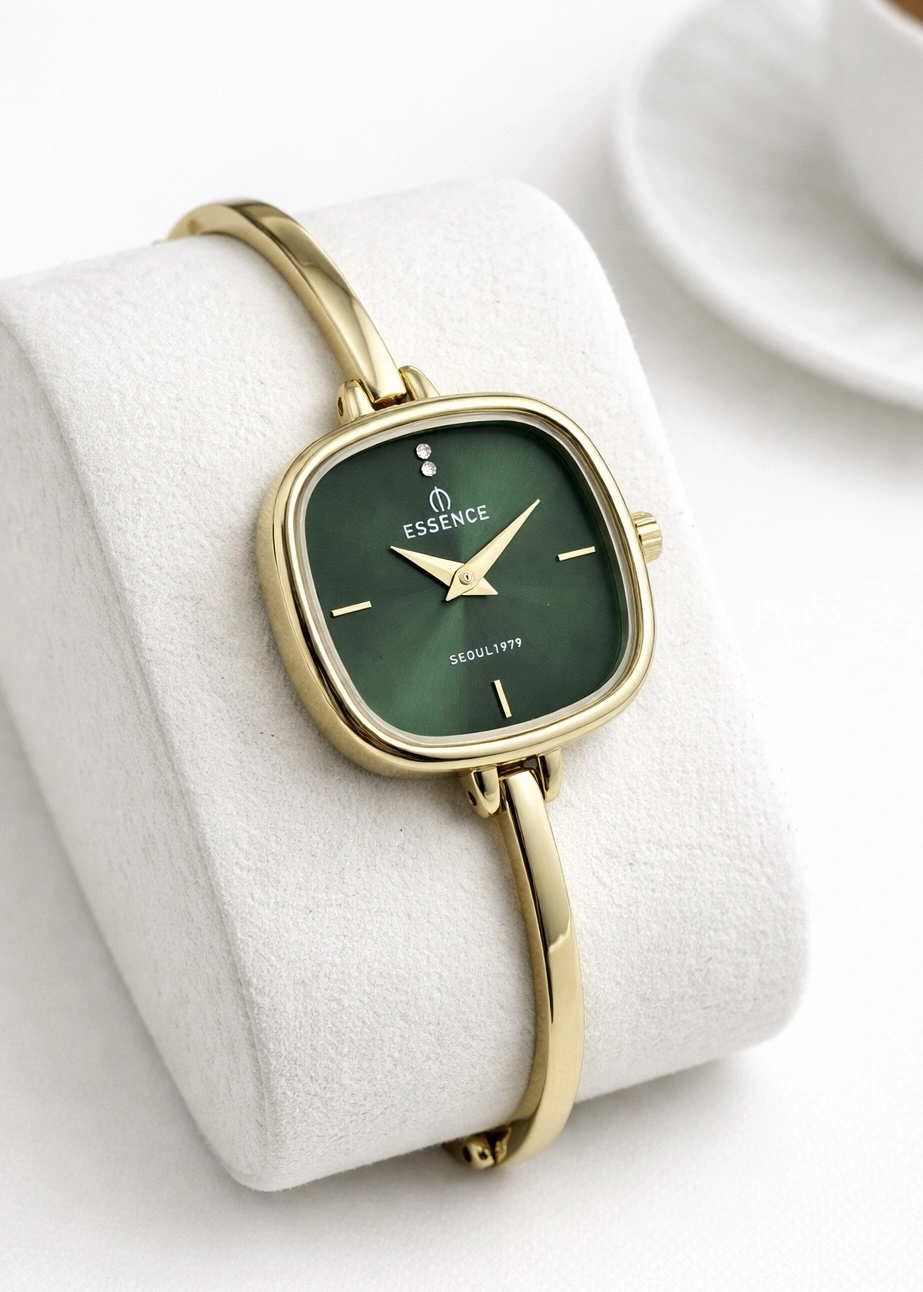 Essence Orijinal 2 Yıl Garantili Çelik Kordon Kare Kadın Kol Saati