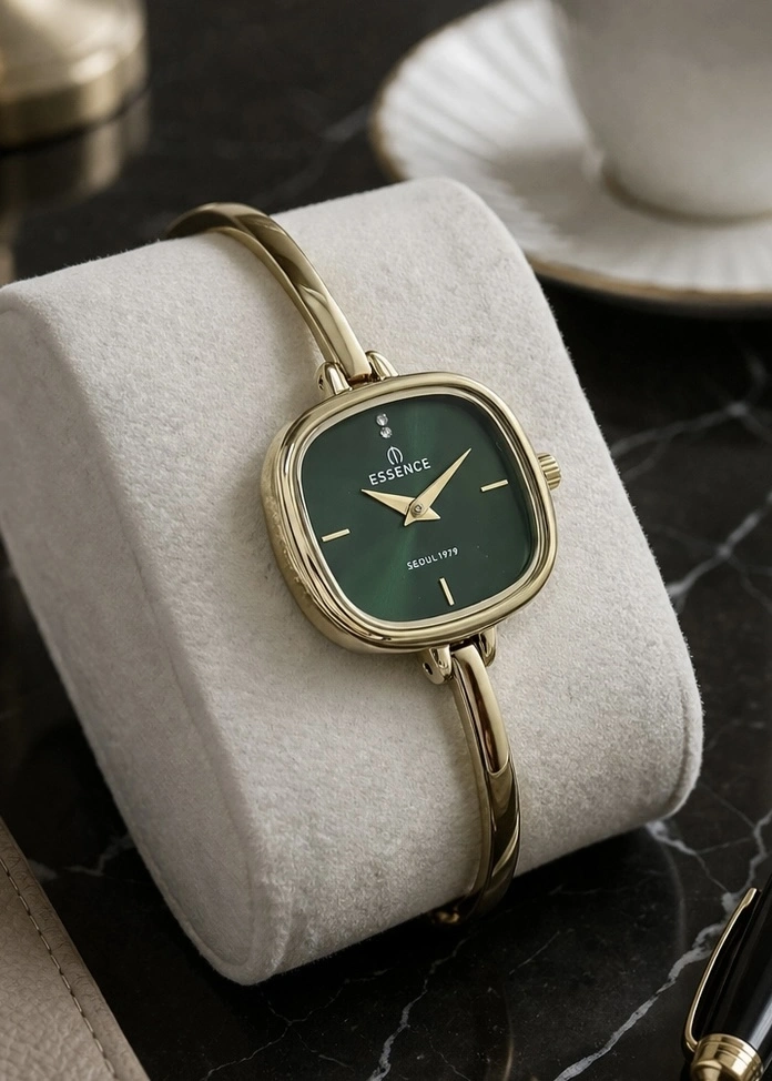Essence Orijinal 2 Yıl Garantili Çelik Kordon Kare Kadın Kol Saati