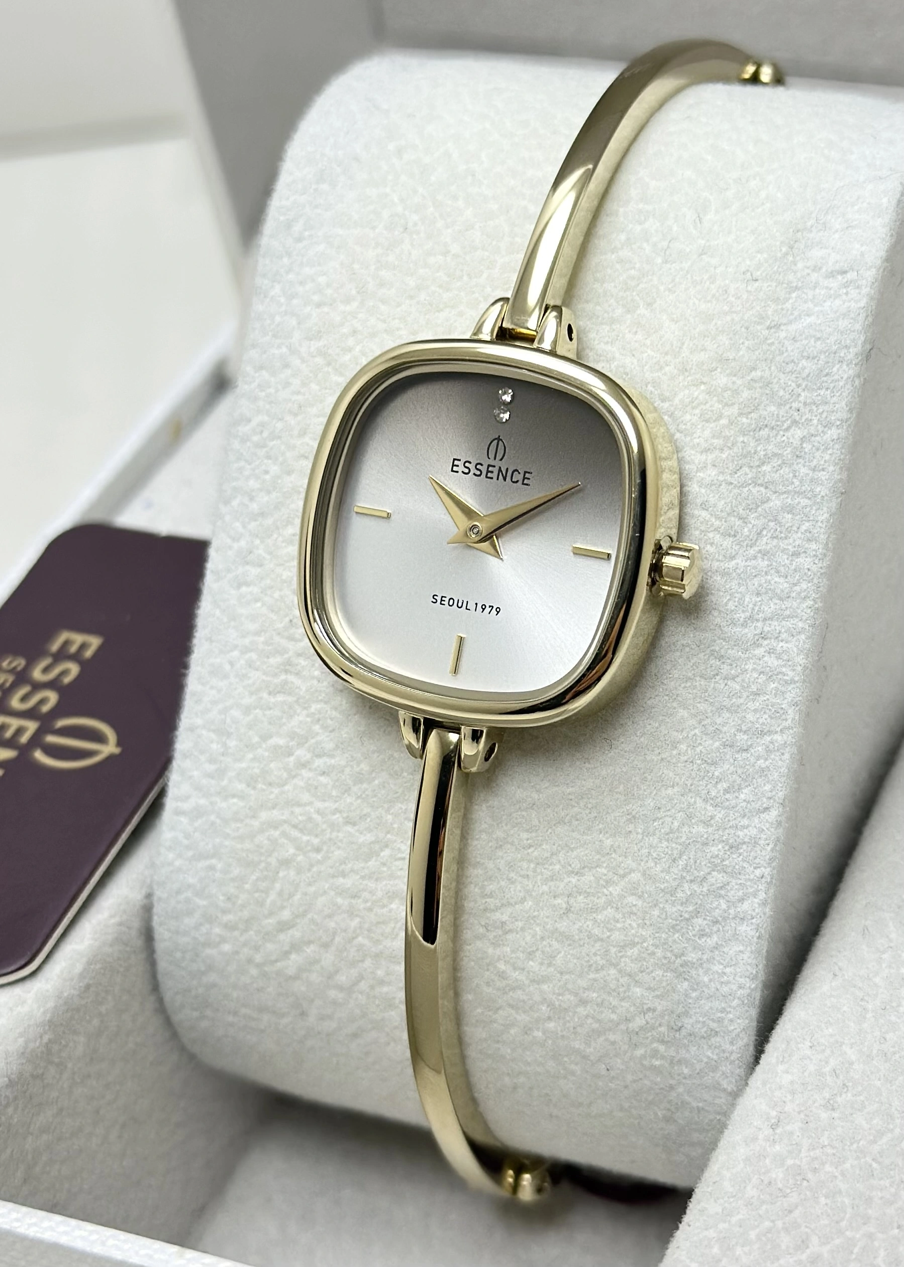 Essence Orijinal 2 Yıl Garantili Çelik Kordon Kare Kadın Kol Saati ILK.1222