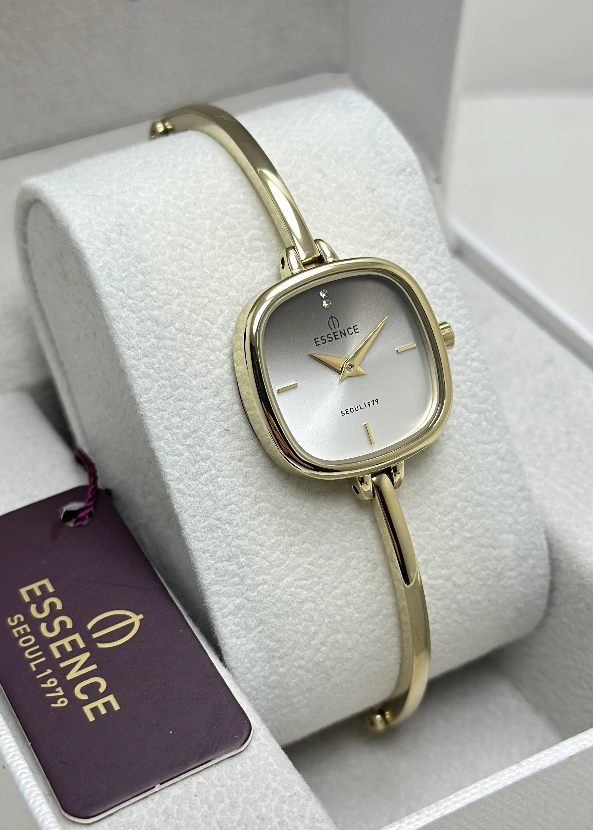 Essence Orijinal 2 Yıl Garantili Çelik Kordon Kare Kadın Kol Saati ILK.1222