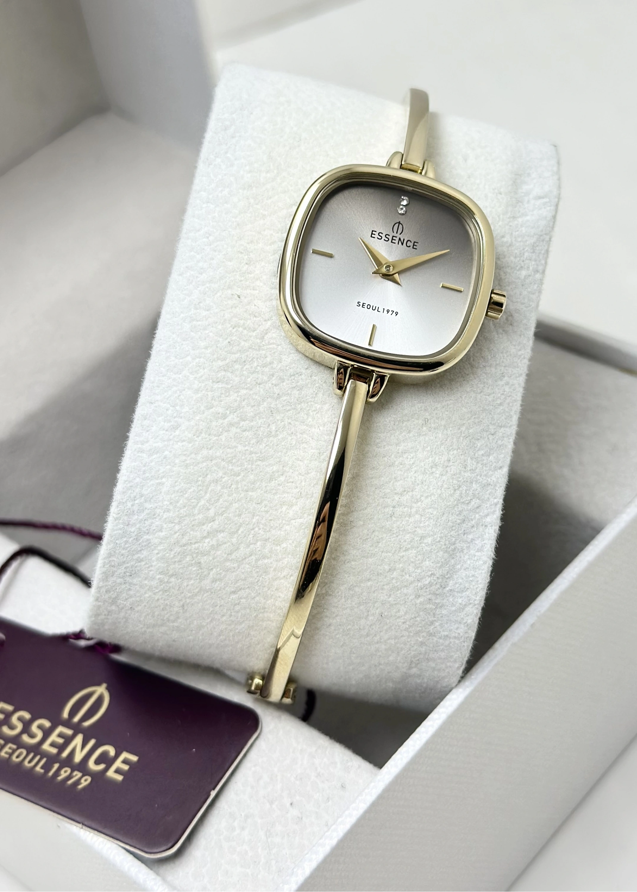 Essence Orijinal 2 Yıl Garantili Çelik Kordon Kare Kadın Kol Saati ILK.1222