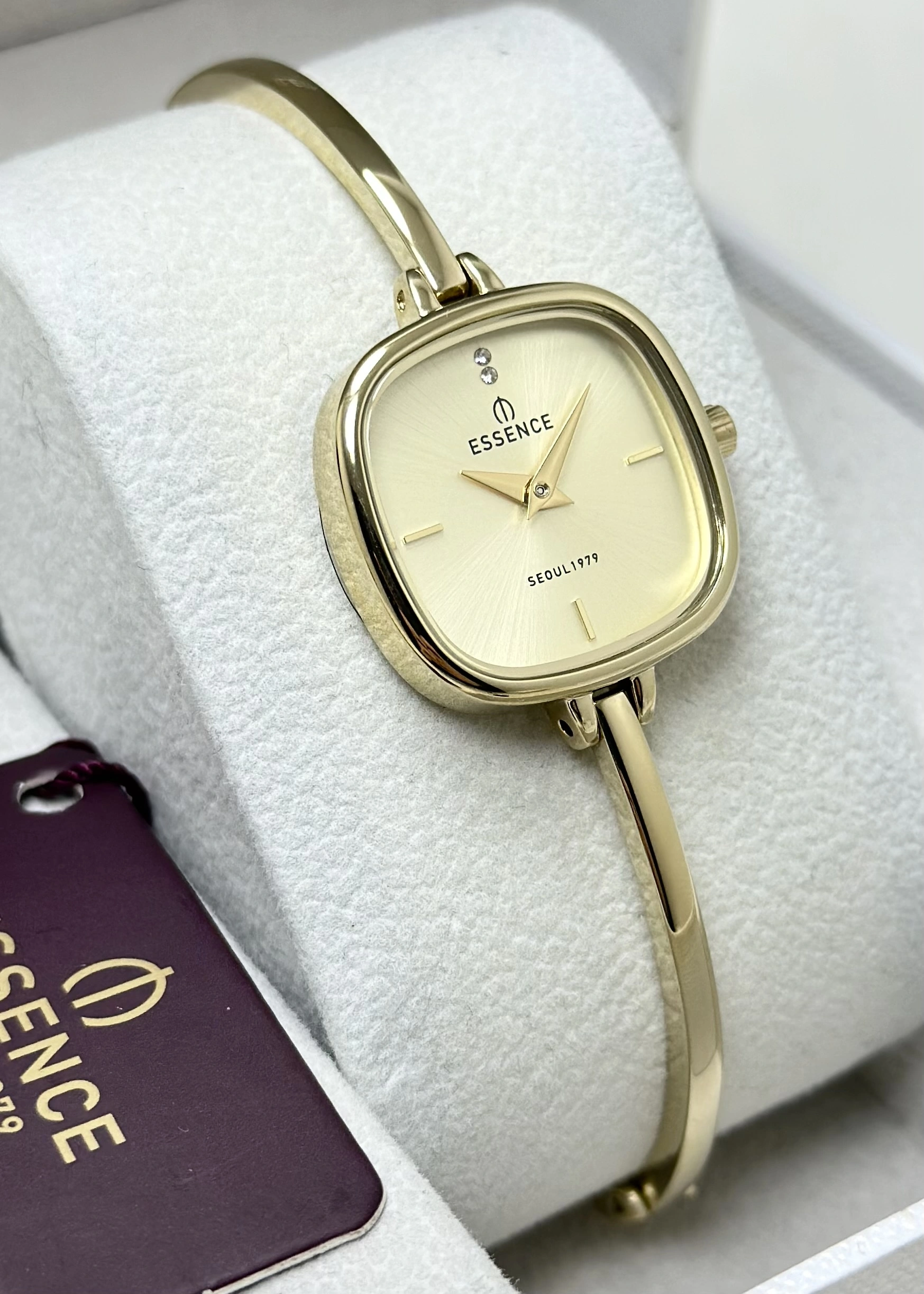 Essence Çelik Kordon Orijinal Su Geçirmez Kare Kadın Kol Saati ILK.110