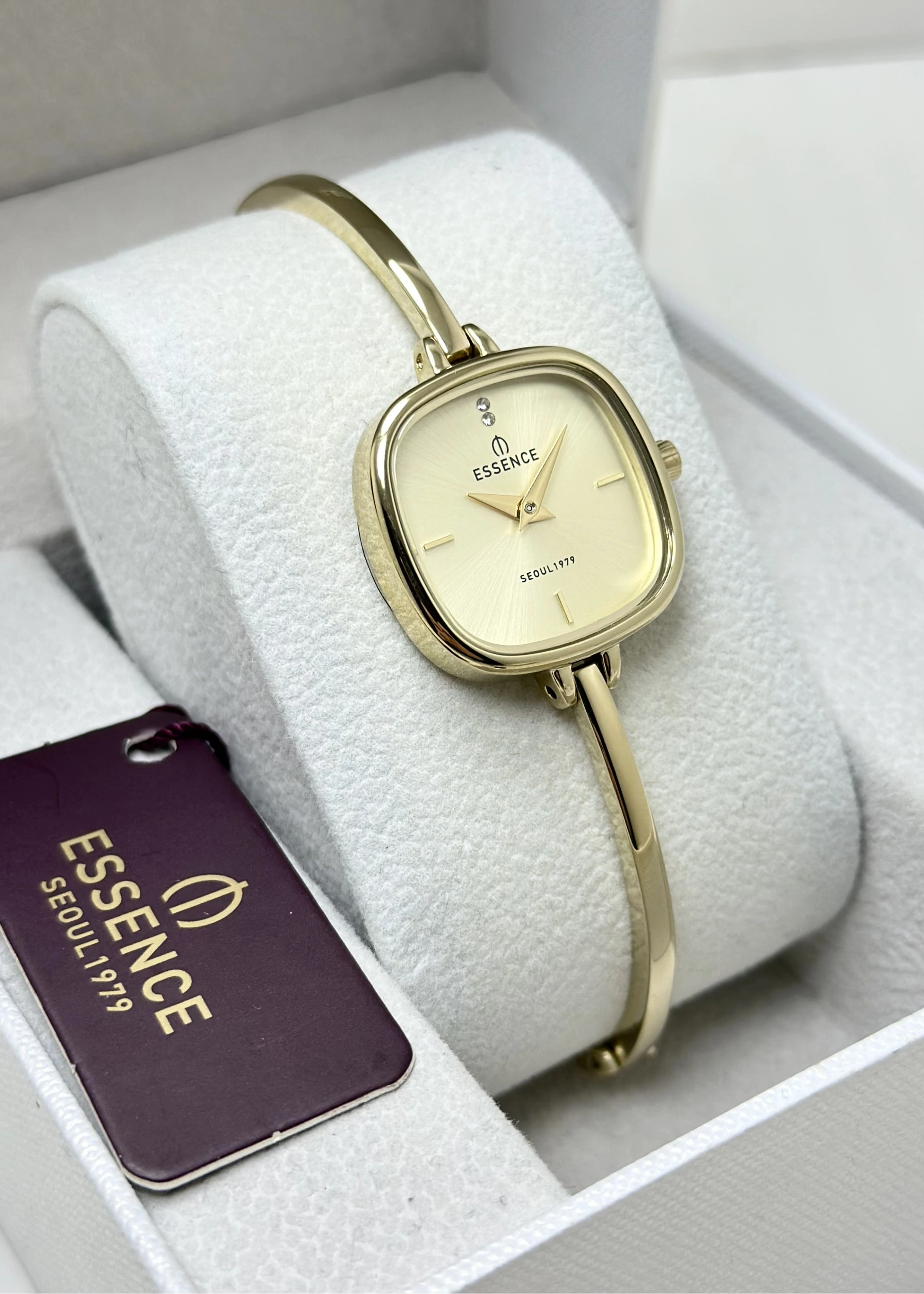 Essence Çelik Kordon Orijinal Su Geçirmez Kare Kadın Kol Saati ILK.110