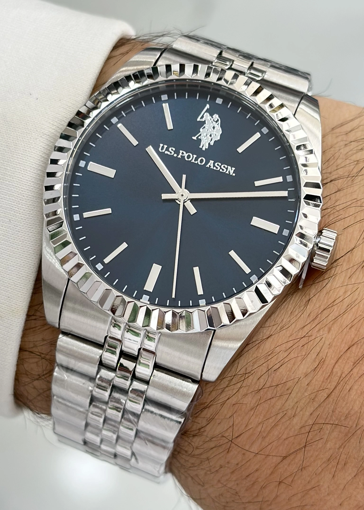 U.S.POLO ASSN Çelik Kordon 5Atm Suya Dayanıklı 2 Yıl Garantili Erkek Kol Saati USPA1111-02