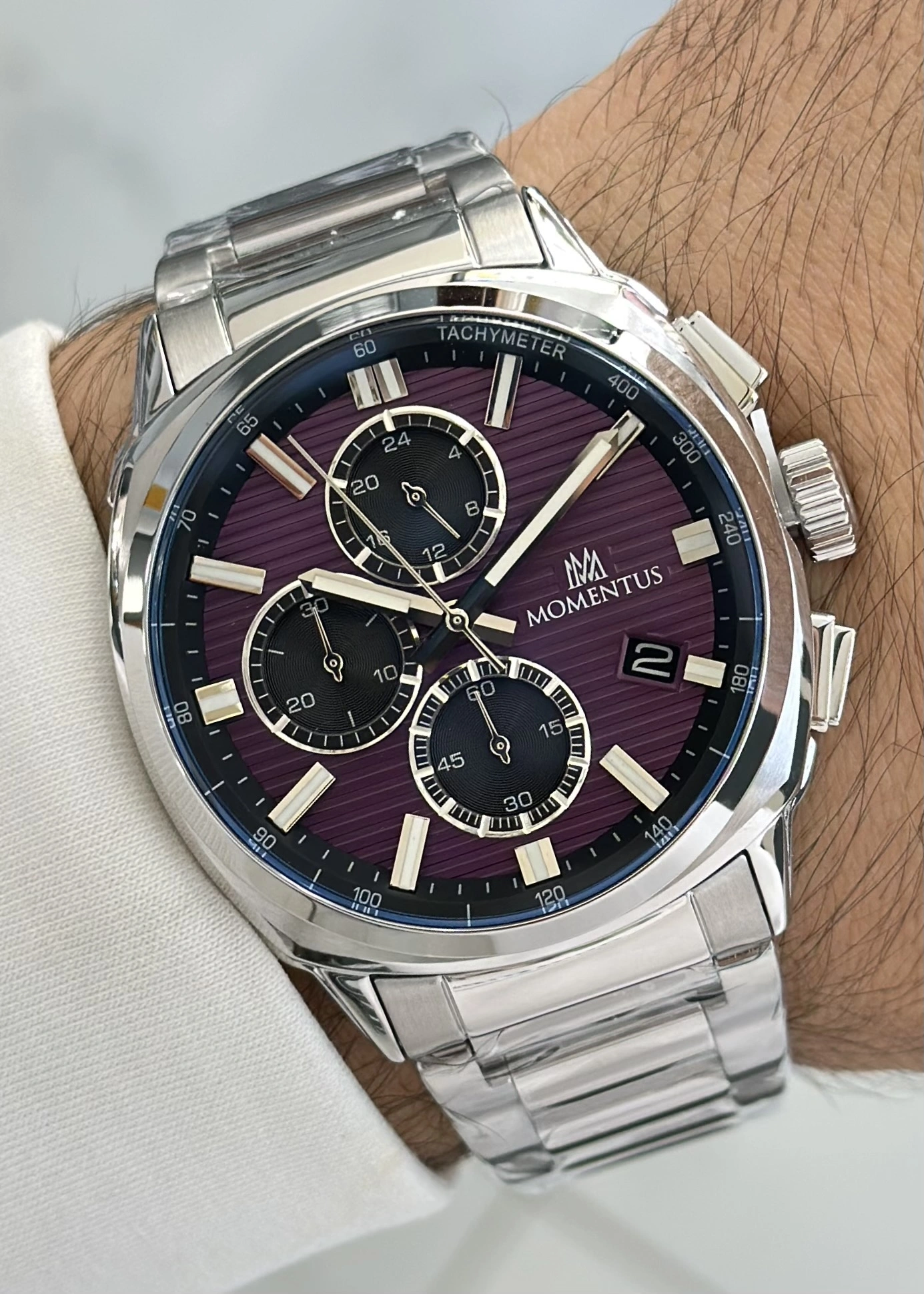 Momentus Orijinal 2 Yıl Garantili Su Geçirmez Fonksiyonlu Çelik Kordon Erkek Kol Saati ILKCC307S-14SS