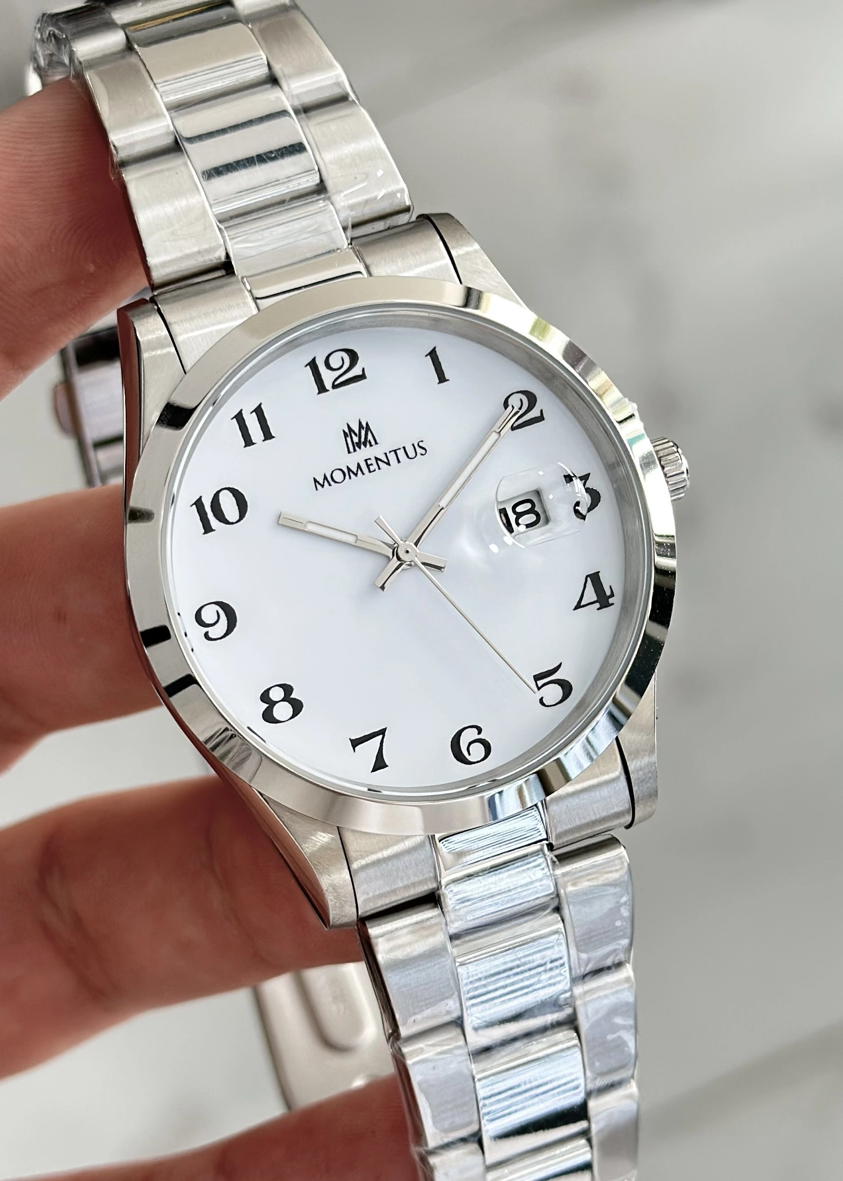 Momentus 2 Yıl Garantili Çelik Kordon Takvimli Su Geçirmez Erkek Kol Saati ILKCM136S-01SS