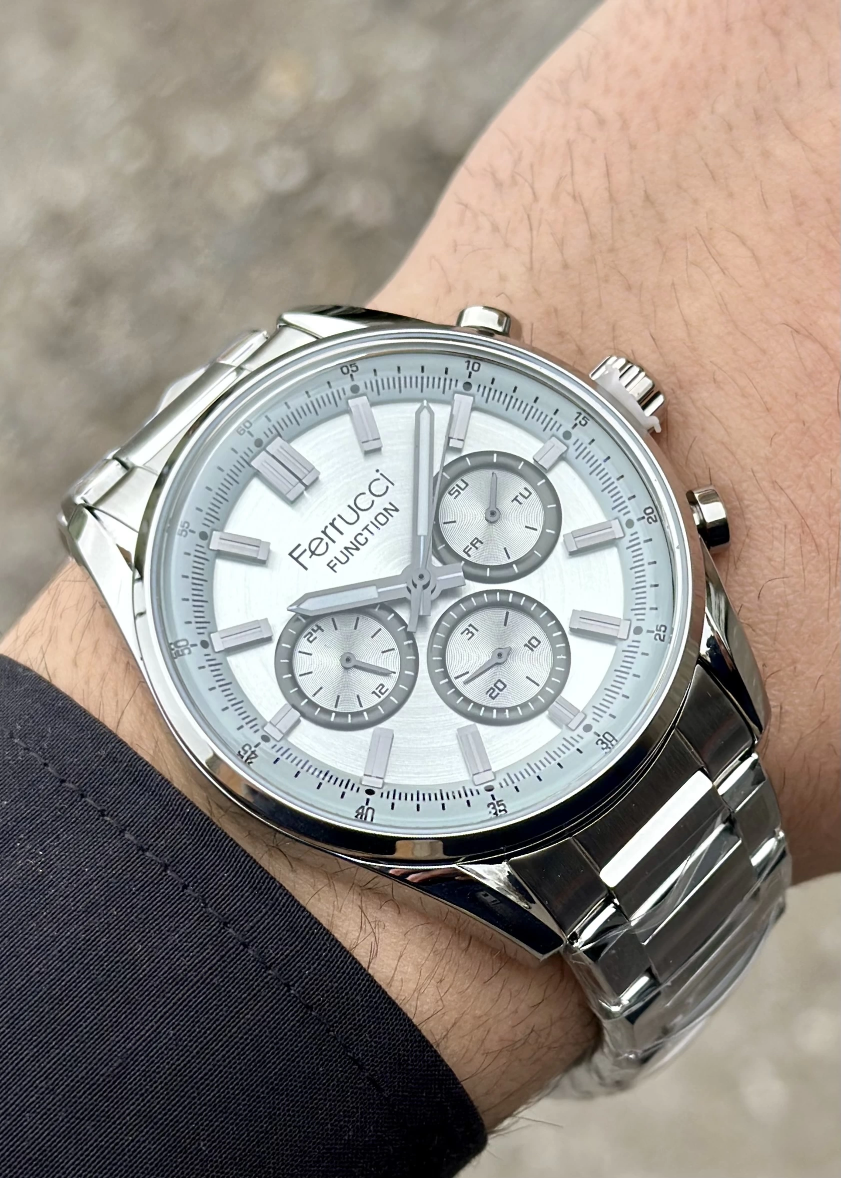 Ferrucci Gümüş Renk Kordon Erkek Kol Saati