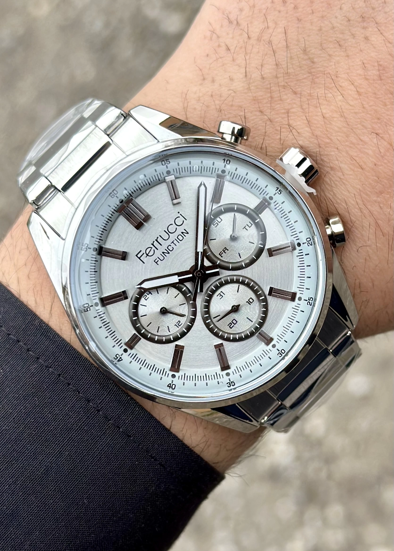 Ferrucci Gümüş Renk Kordon Erkek Kol Saati