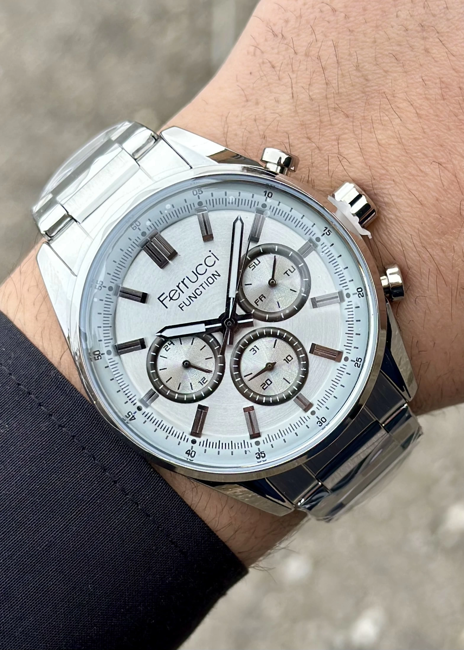 Ferrucci Gümüş Renk Kordon Erkek Kol Saati