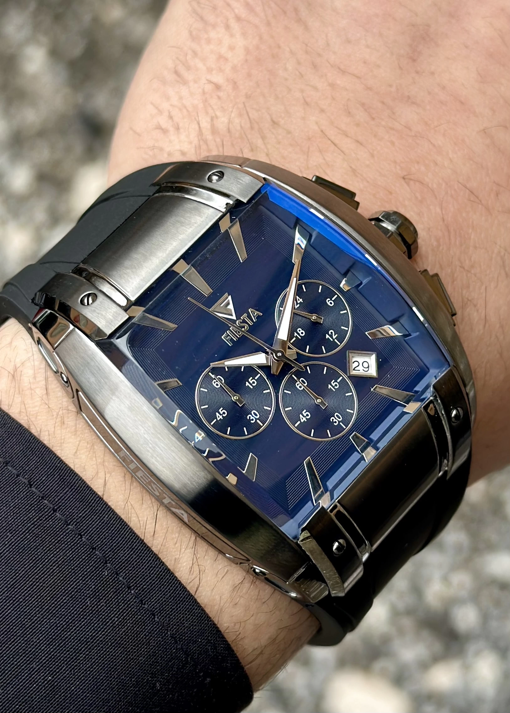 Fiesta Lacivert Çelik Kasa Erkek Kol Saati