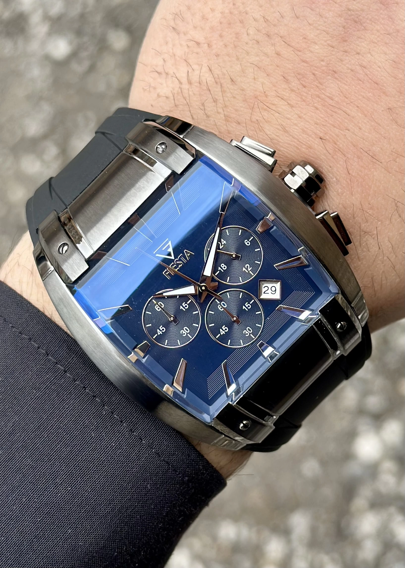Fiesta Lacivert Çelik Kasa Erkek Kol Saati