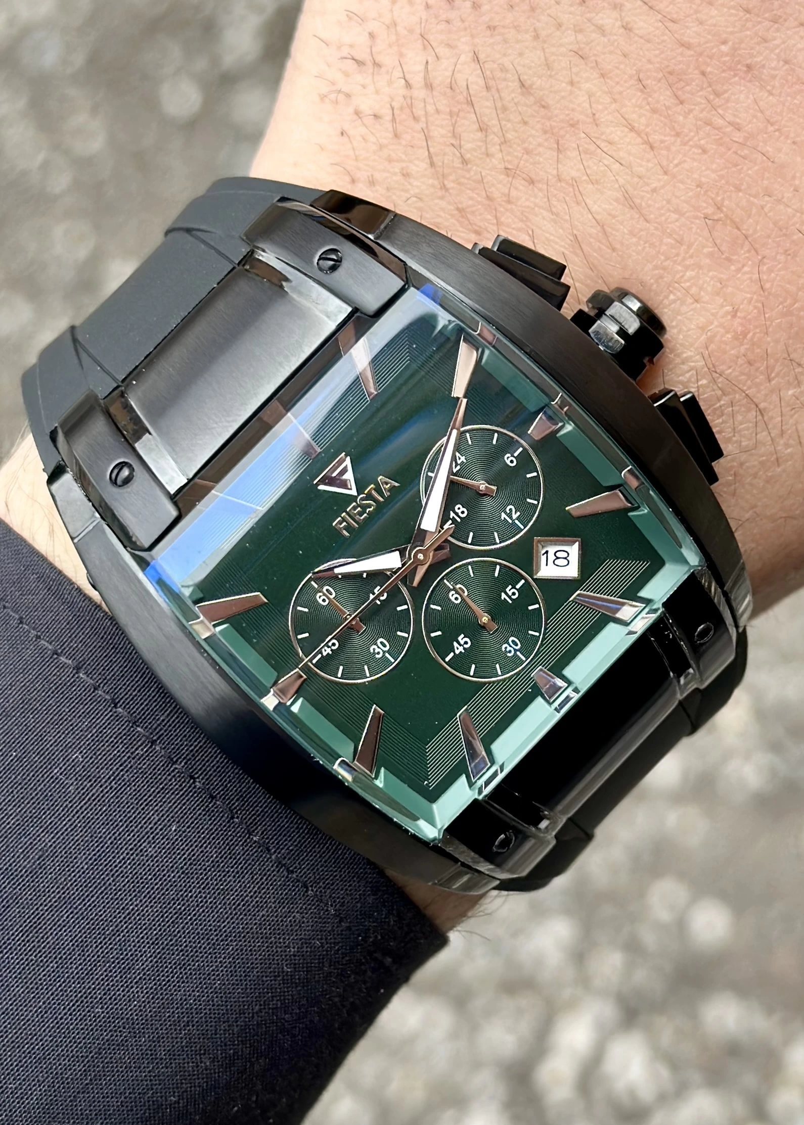 Fiesta Yeşil Çelik Kasa Erkek Kol Saati