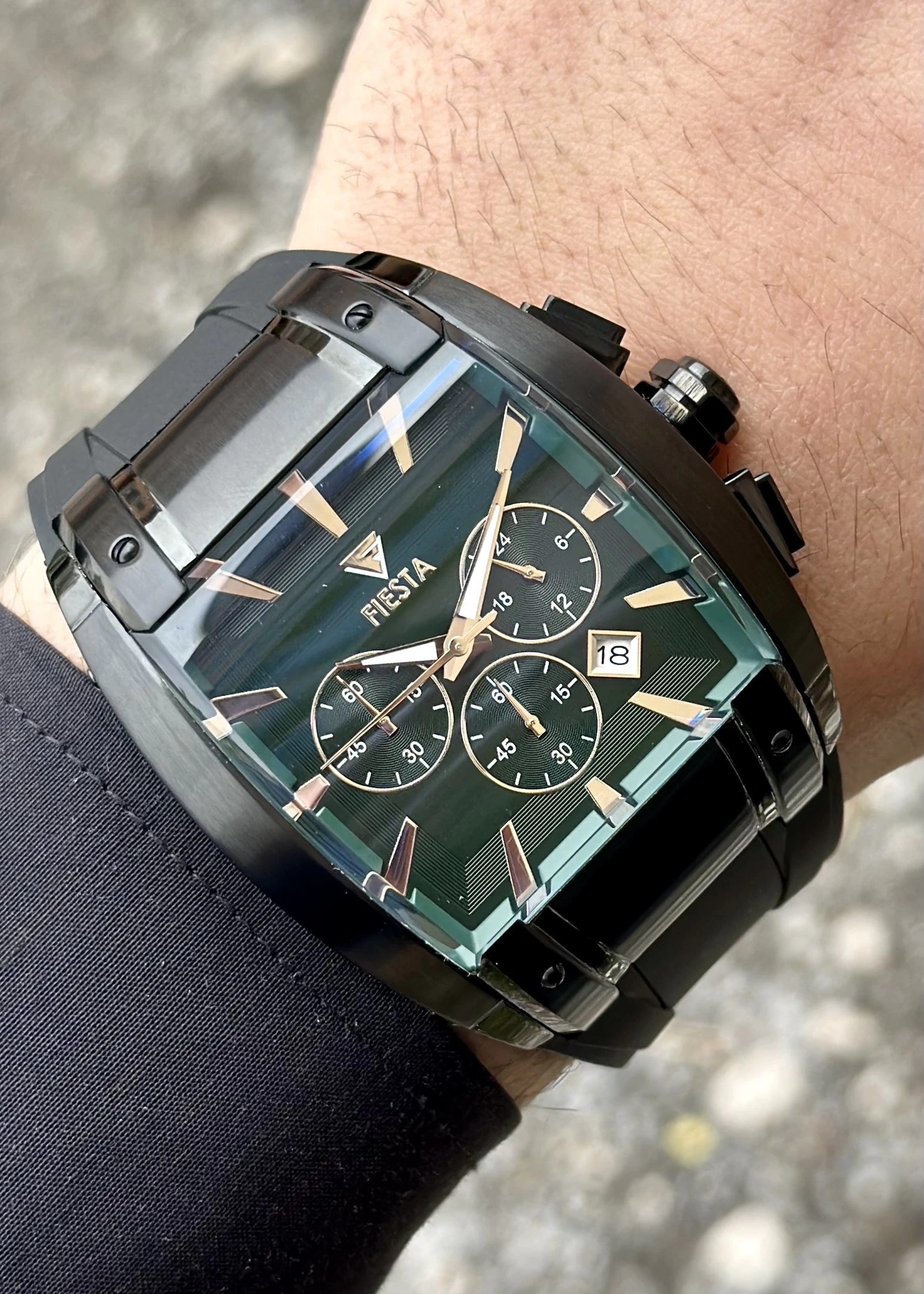Fiesta Yeşil Çelik Kasa Erkek Kol Saati